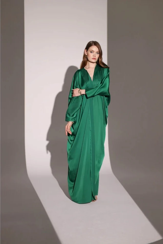 Yeşil İpek Abaya