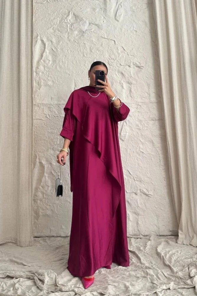 Pembe İpek Abaya
