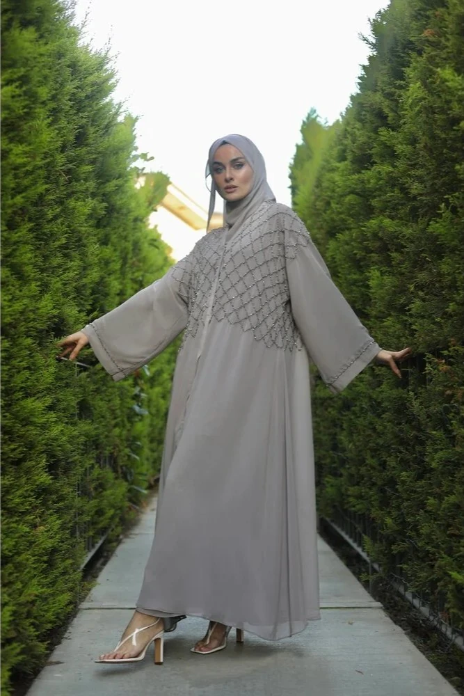 Limited Edition El İşlemeli Lüks Abaya Takımı