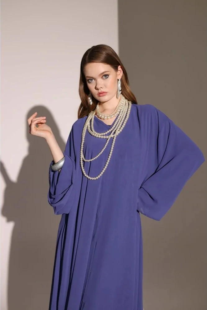 Mor Salaş Düz Abaya