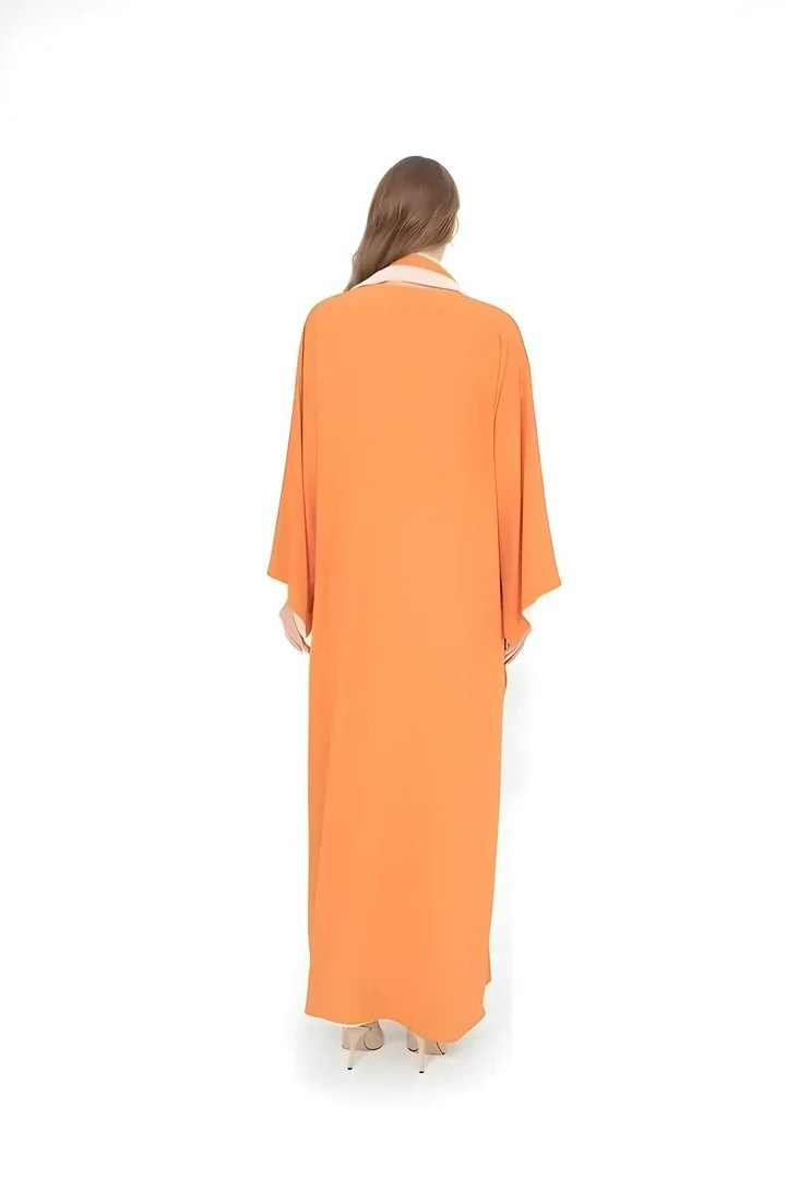Çift Renkli Abaya (Yavru Ağzı - Krem)