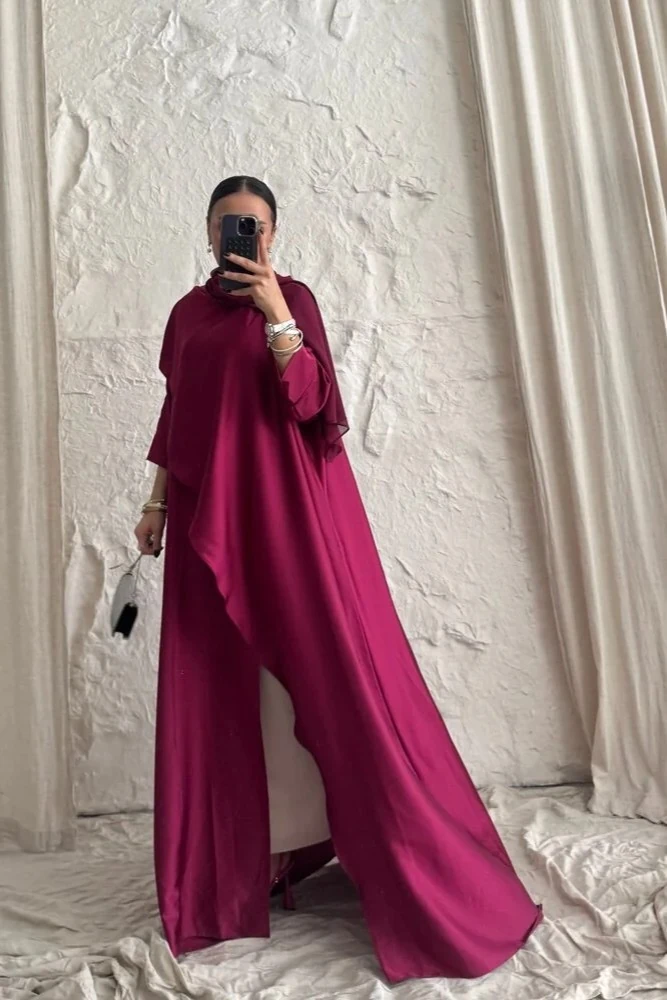 Pembe İpek Abaya