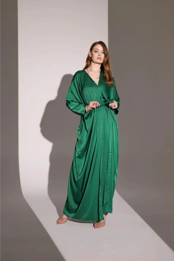 Yeşil İpek Abaya