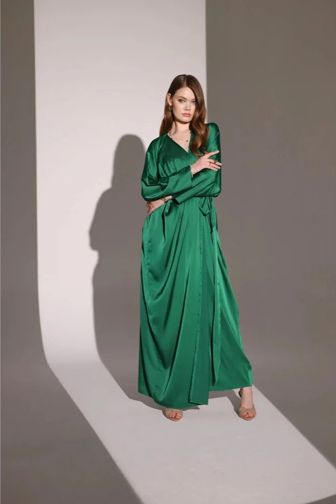 Yeşil İpek Abaya