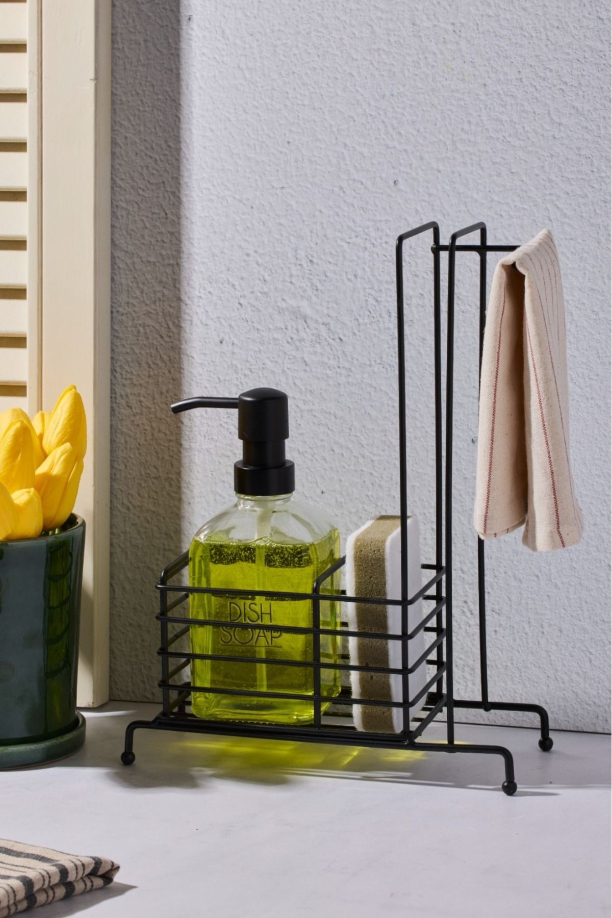 Soapy Metal Standlı Tekli Sıvı Sabunluk 2 Adet Sticker Hediyeli 2 Adet Sticker Hediyeli
