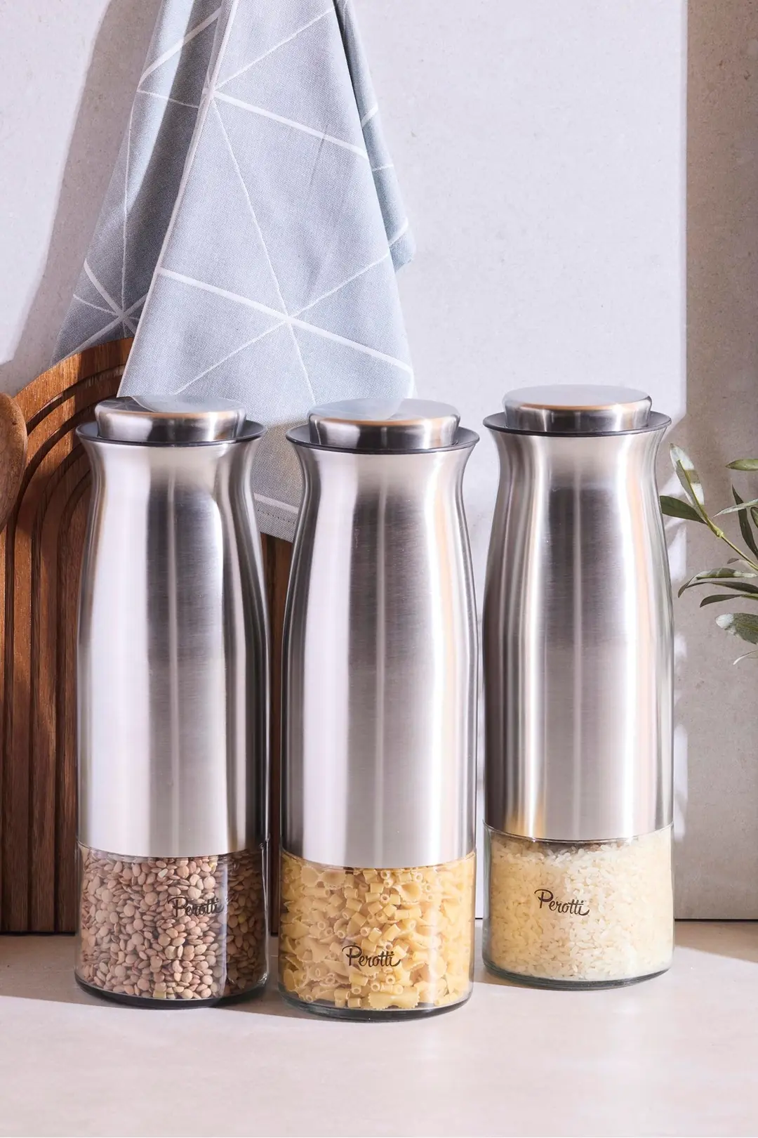 INOX 3'lü Saklama Kabı ve Kavanoz Seti