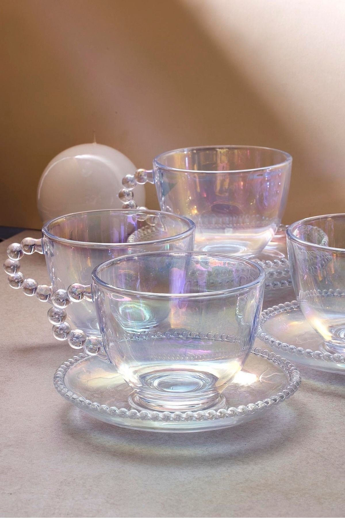 Boncukbağı Luster 6 Kişilik 200ml Cam Çay Fincanı 17063