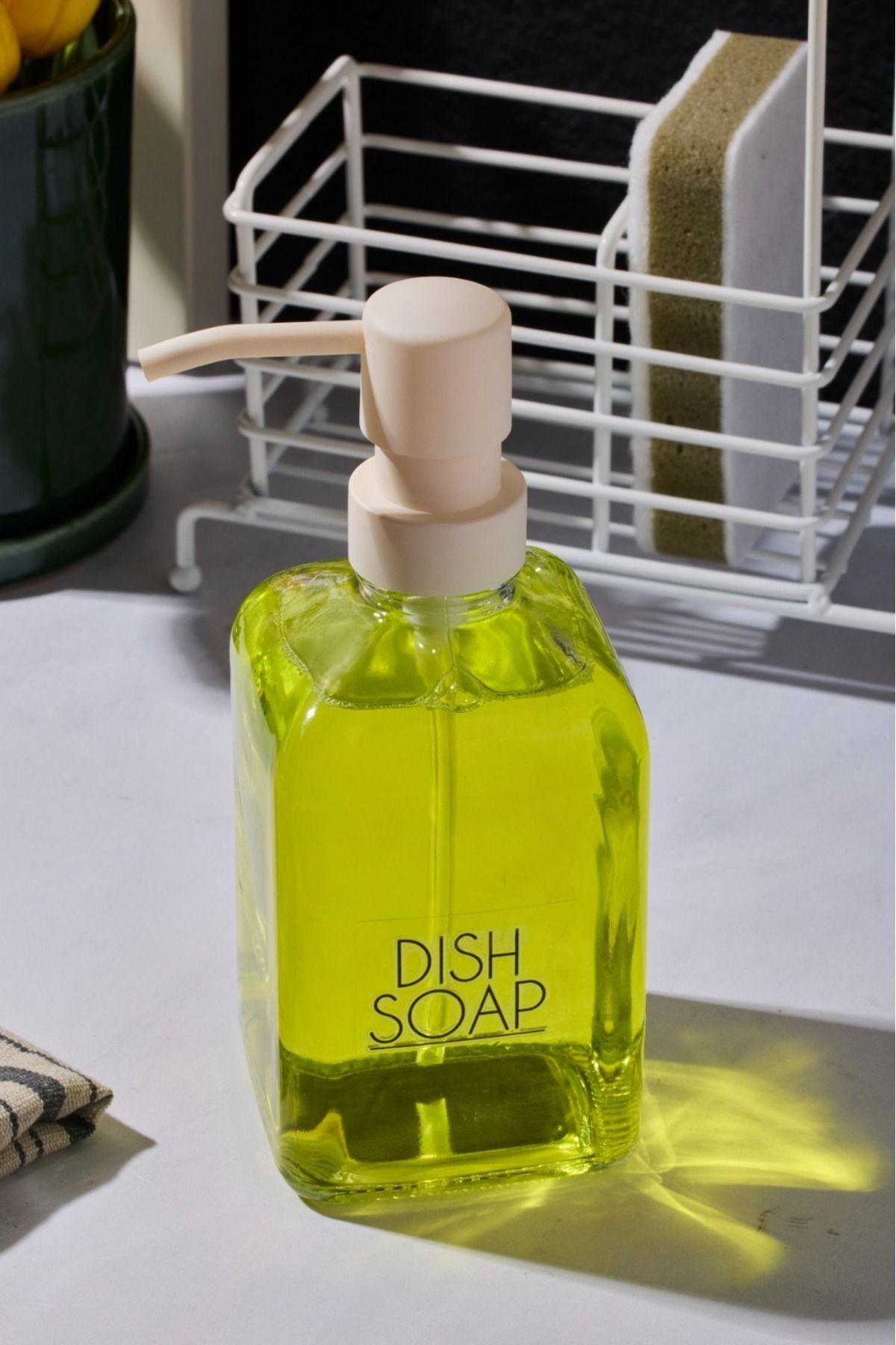 Soapy Metal Standlı Tekli Sıvı Sabunluk 2 Adet Sticker