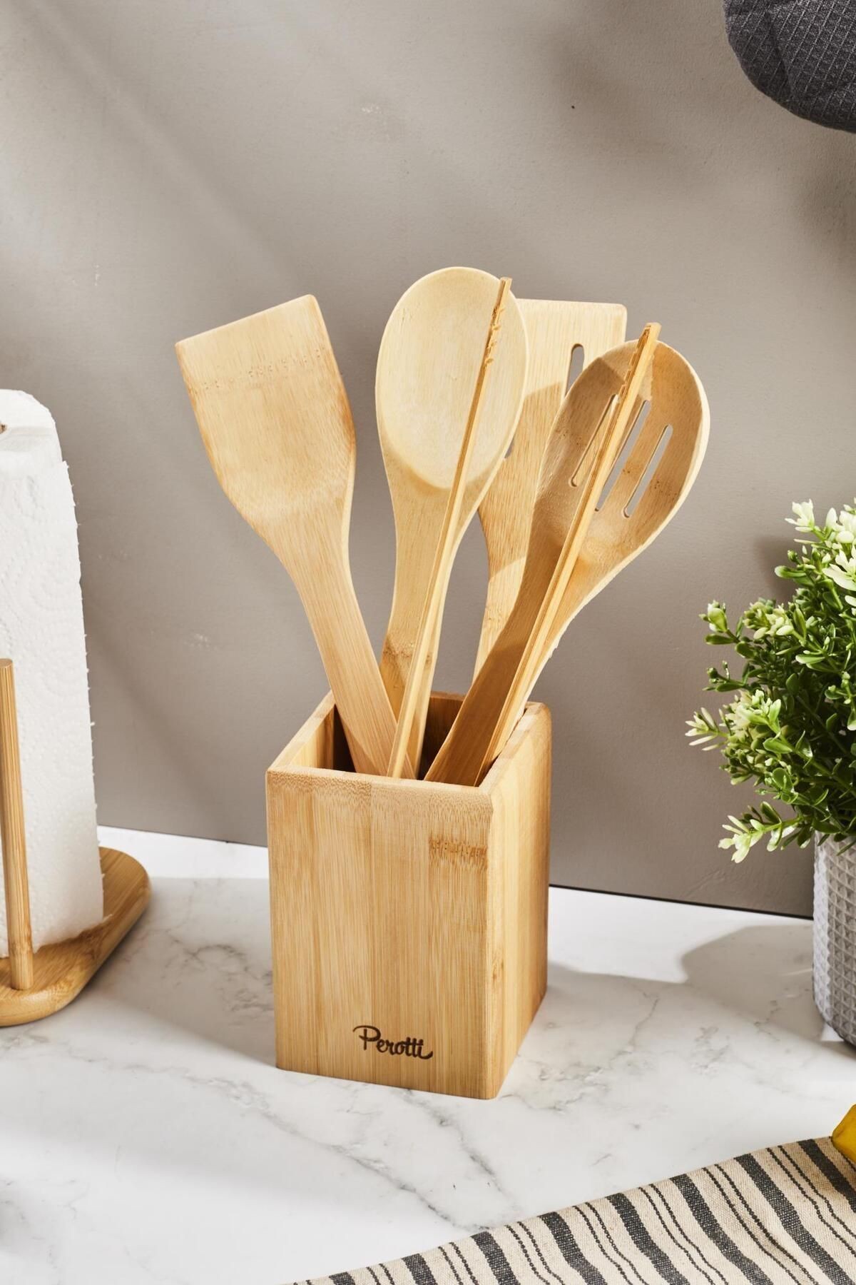 Juno Bamboo 6 Parça Standlı Kaşık Seti