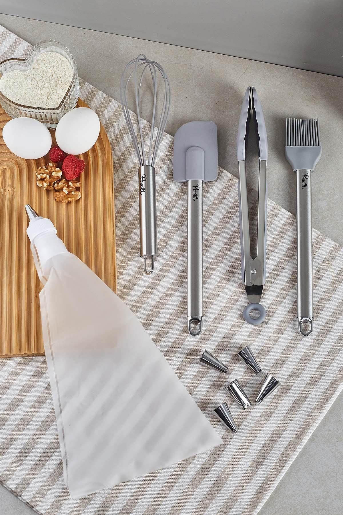 Cake Grey 10 Parça Pasta Servis Seti