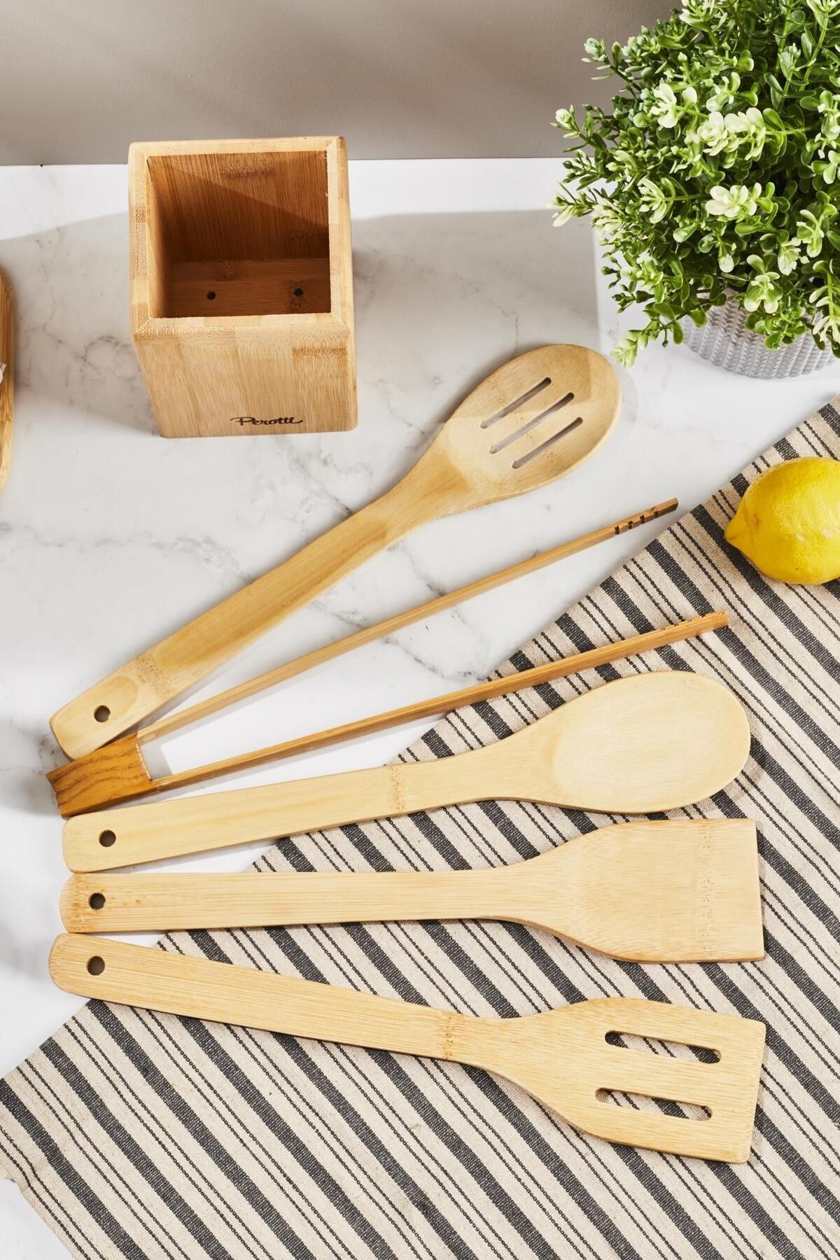 Juno Bamboo 6 Parça Standlı Kaşık Seti
