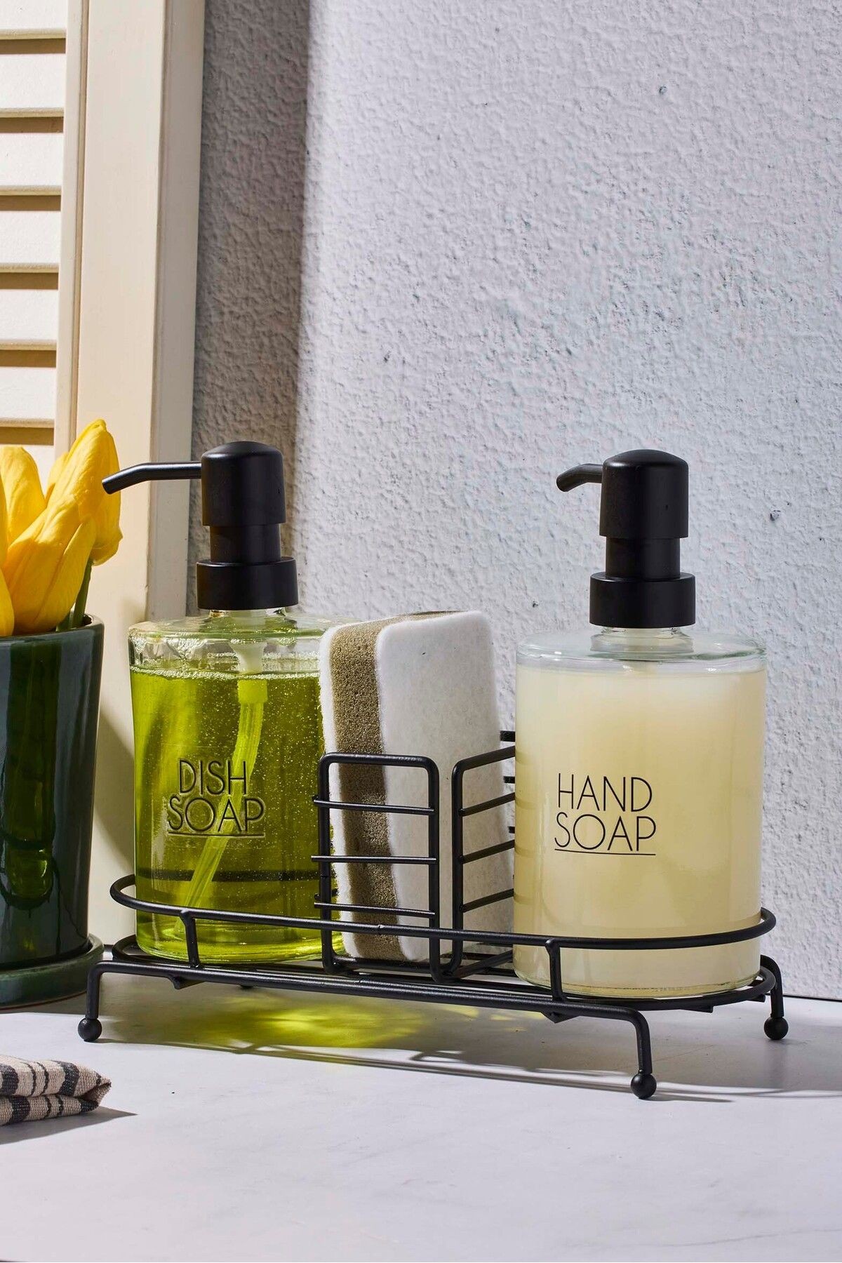 Soapy Standlı 2 Li Sıvı Sabunluk