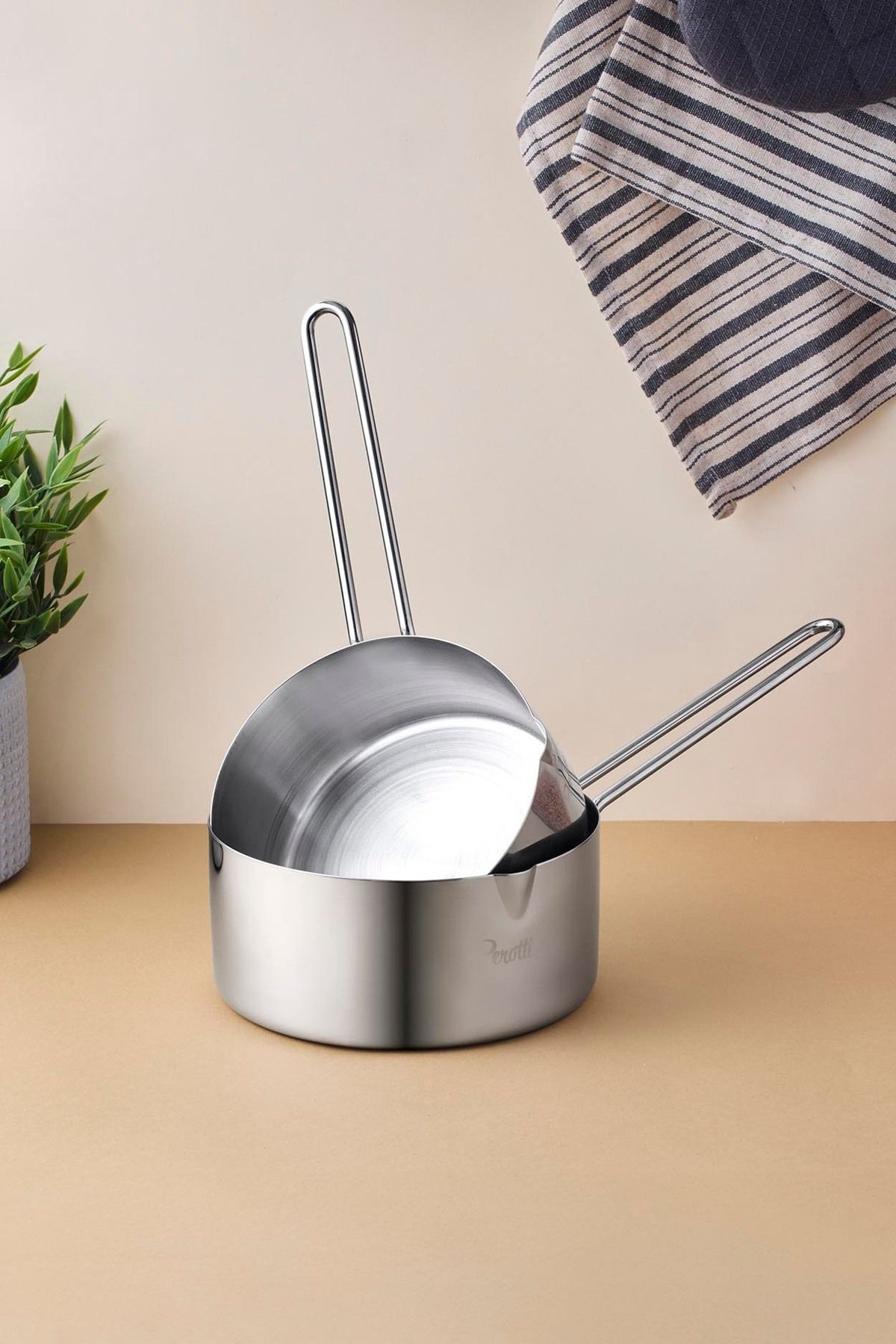 Cookpro Paslanmaz Çelik 2'li Sos Tencere Seti 14-16 Cm Silver