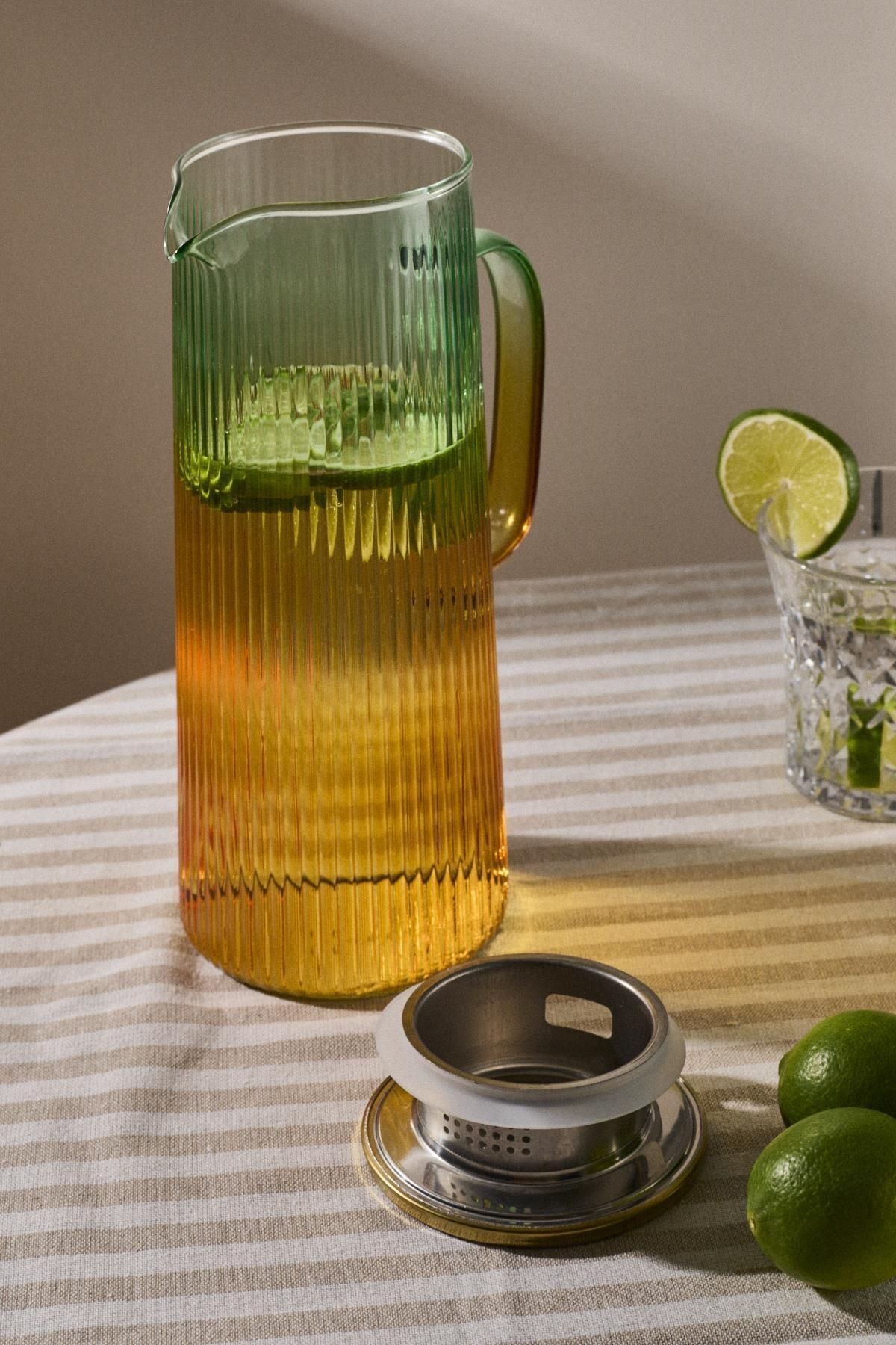 Pina Renk Harmanı Filtre Kapaklı Color Sürahi 1300ml