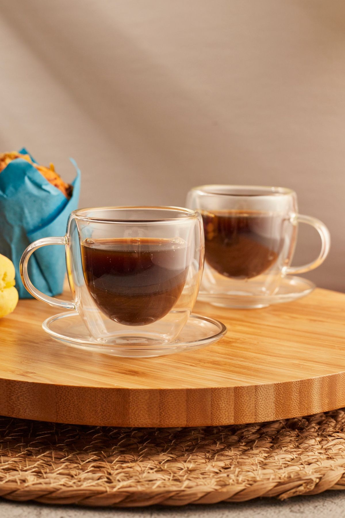 2 Li Çift Cidarlı Kahve Fincanı