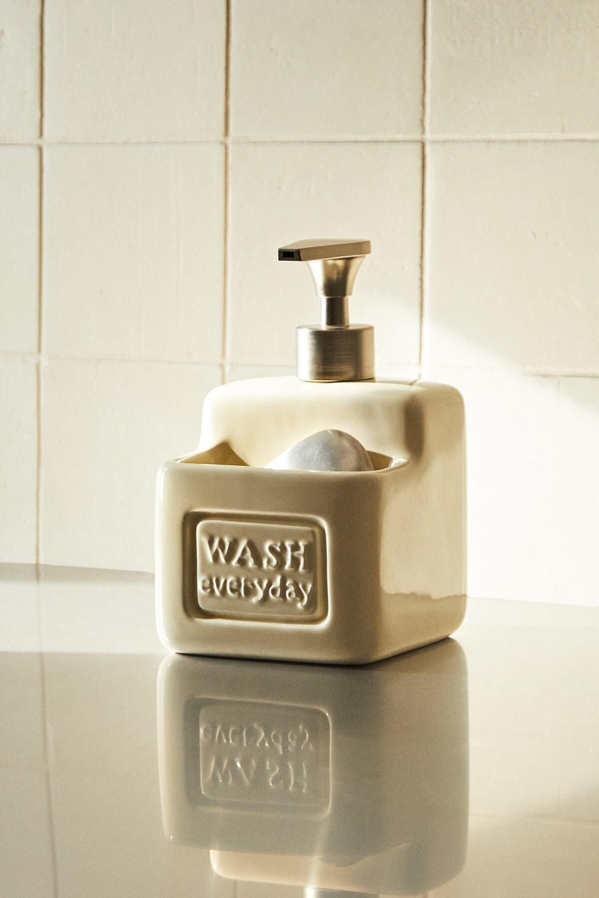 Ashton Beige Porselen Sıvı Sabunluk 500 ml
