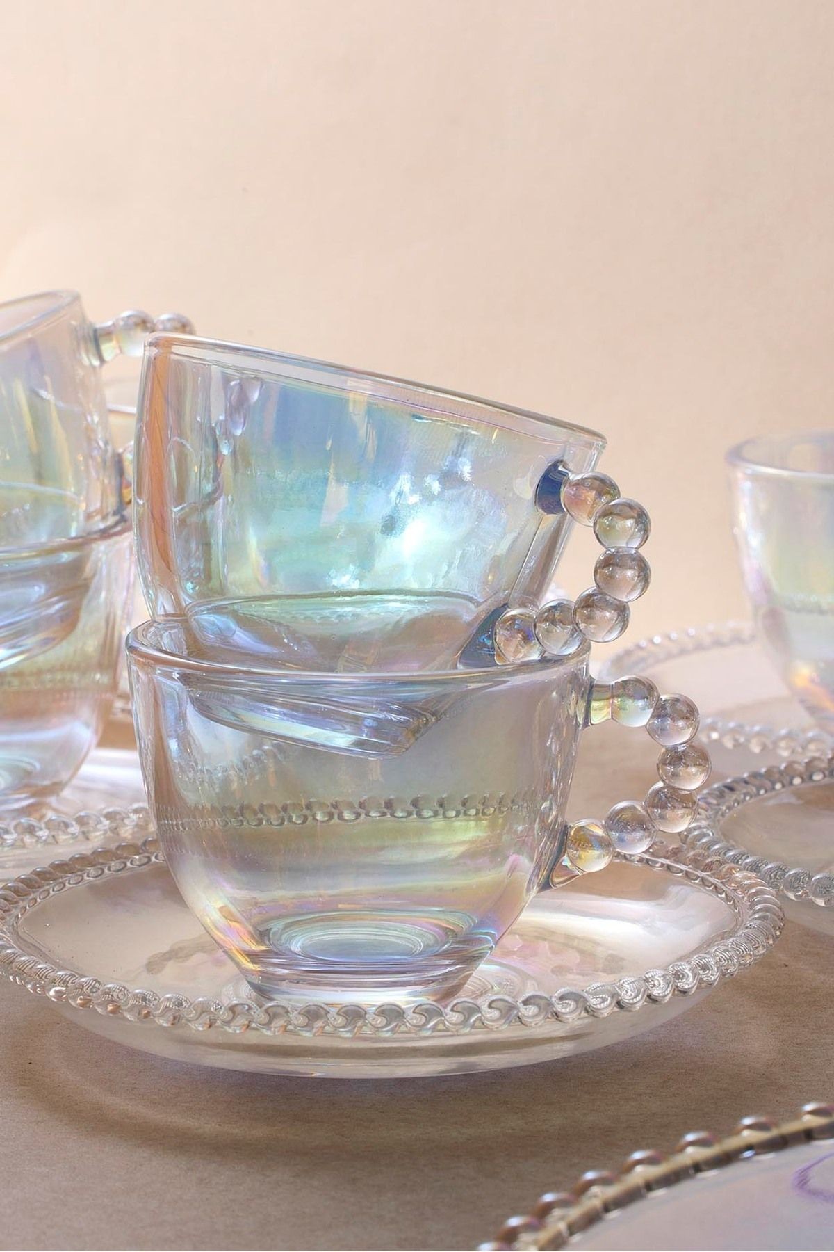 Boncukbağı Luster 6 Kişilik 90ml Cam Kahve Fincanı 17064