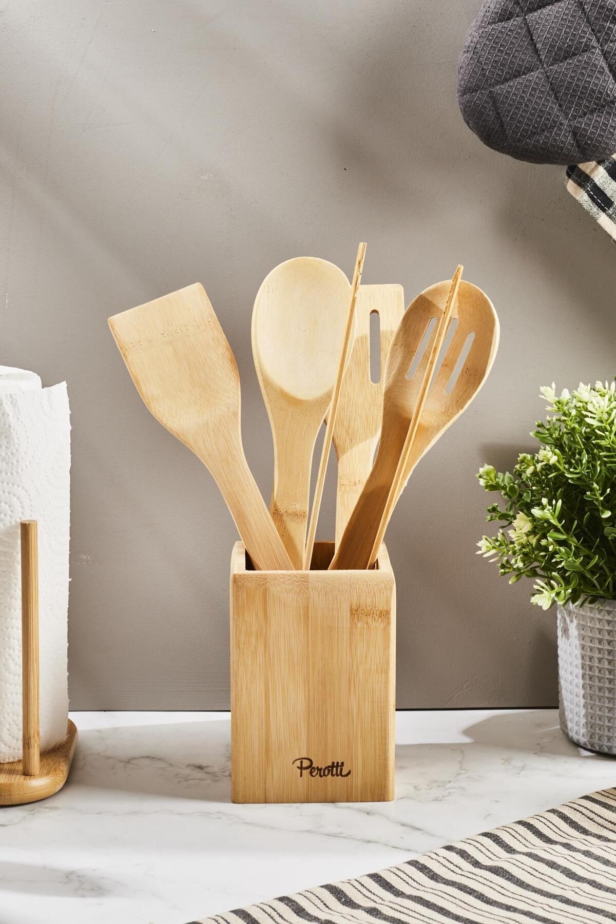 Juno Bamboo 6 Parça Standlı Kaşık Seti