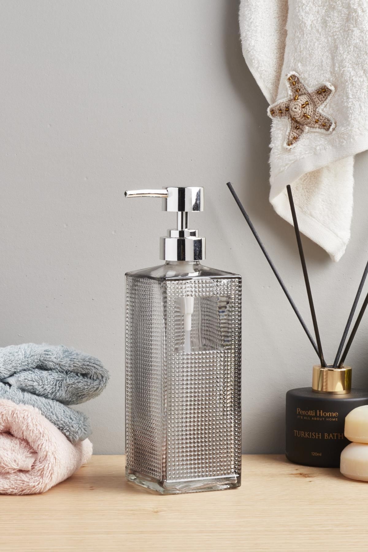 Square Tower Cam Sıvı Sabunluk 450 ml