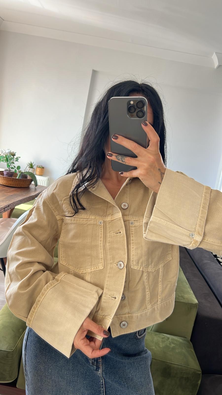 Orj Zr Bej Denim Ceket 