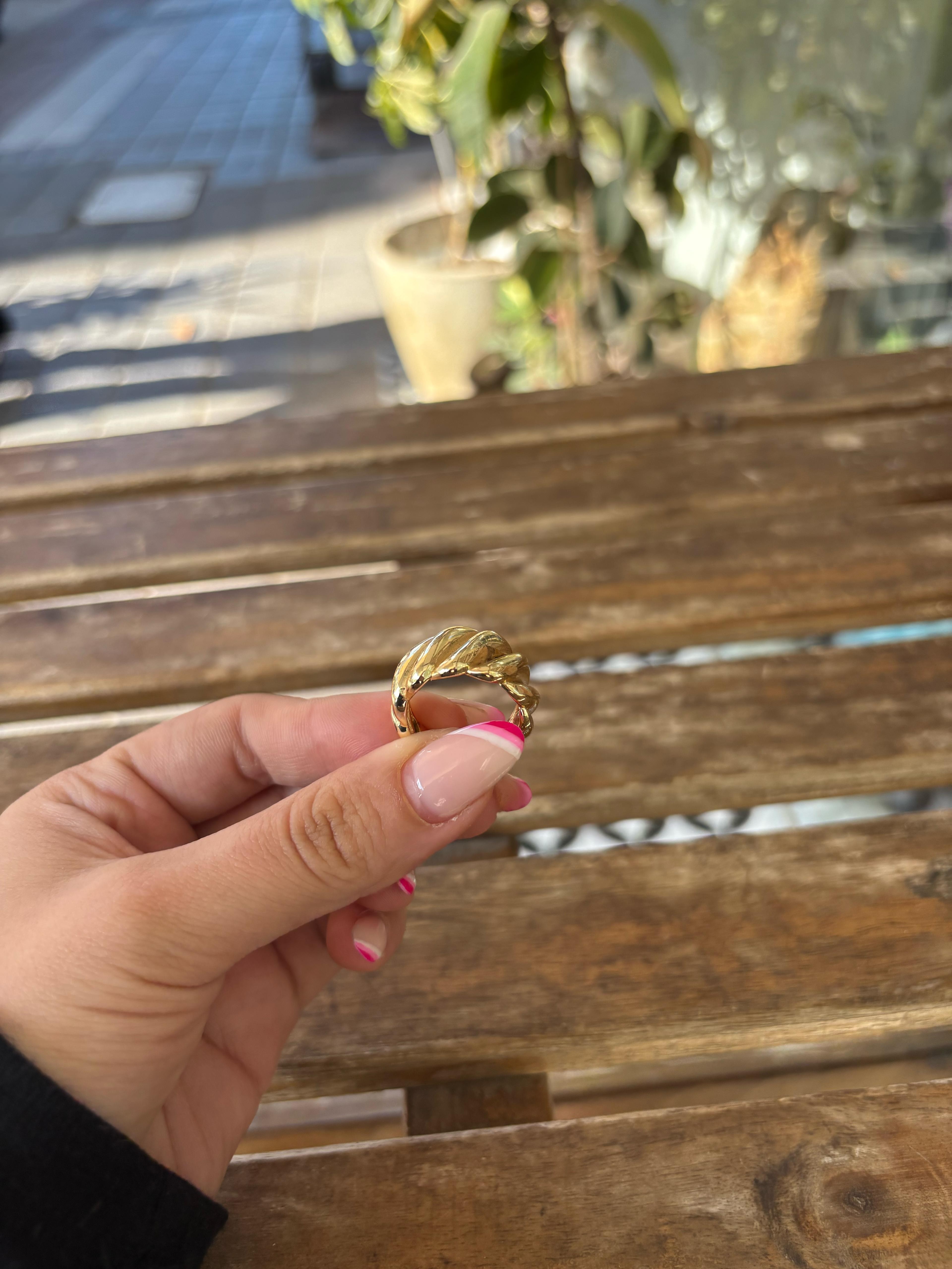 Gold Ayarlanabilir Burgu Yüzük