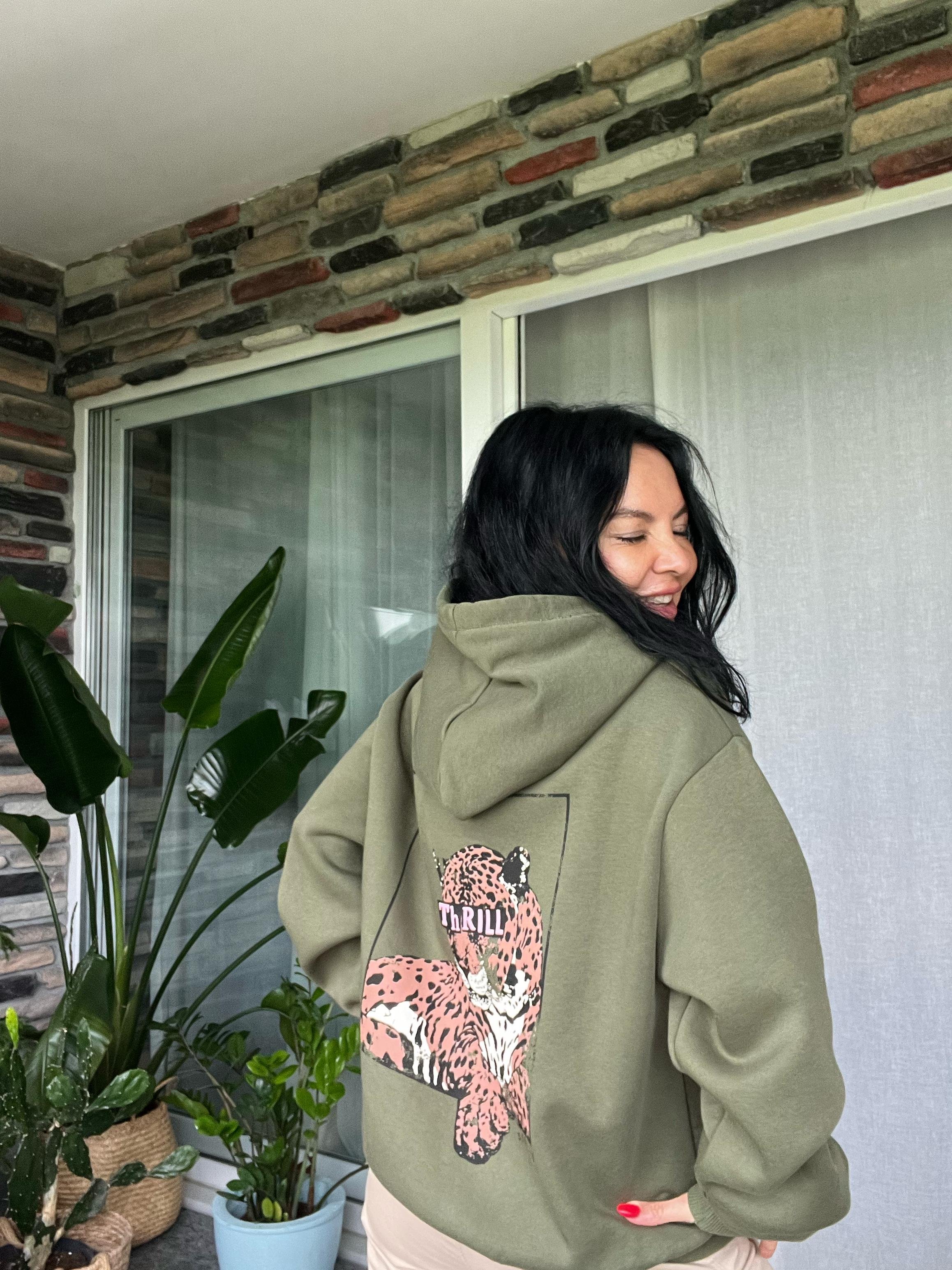 Sırtı Baskı Detay Sweatshirt