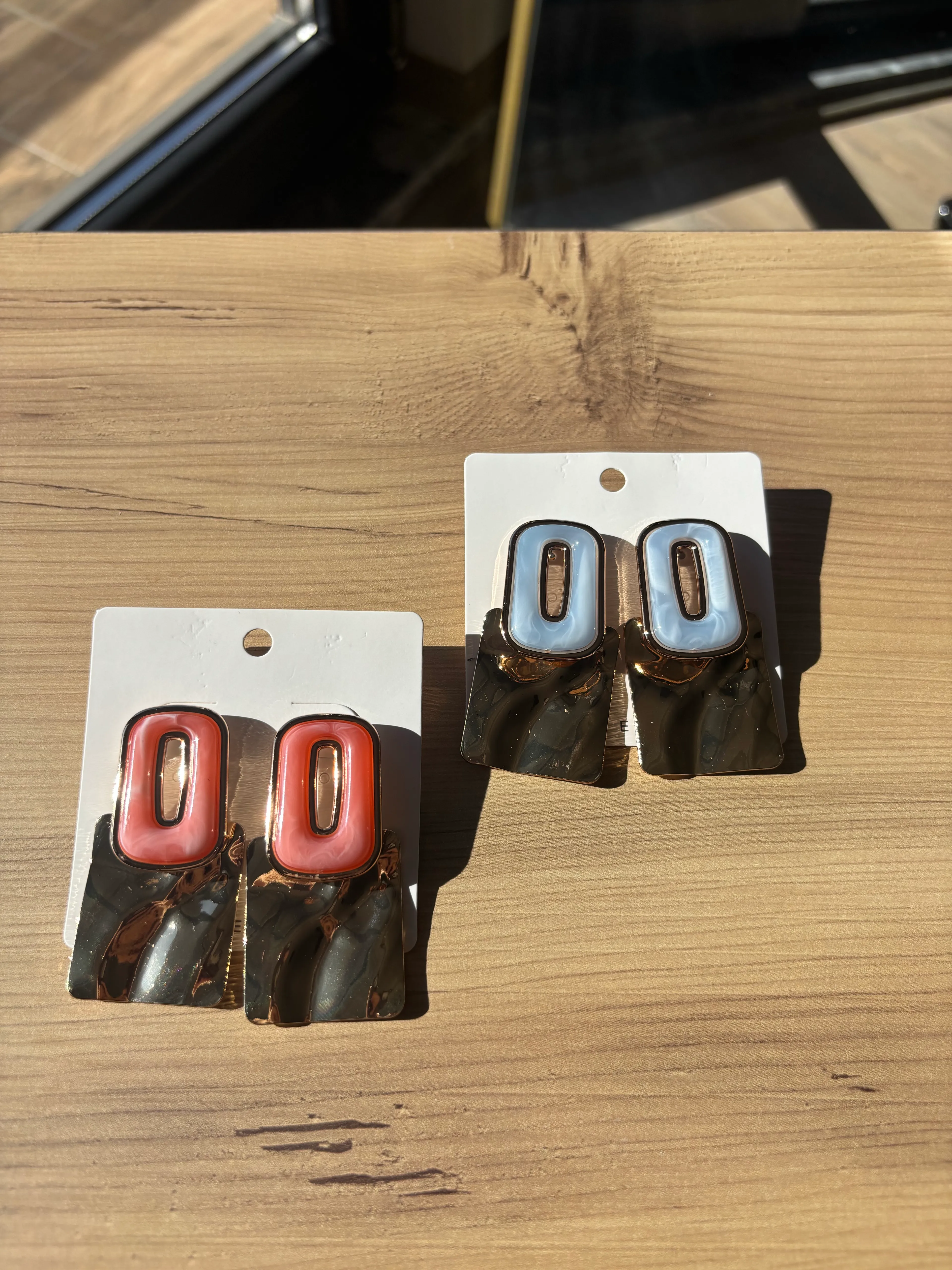 Somon Dikdörtgen Sarkıtlı Küpe