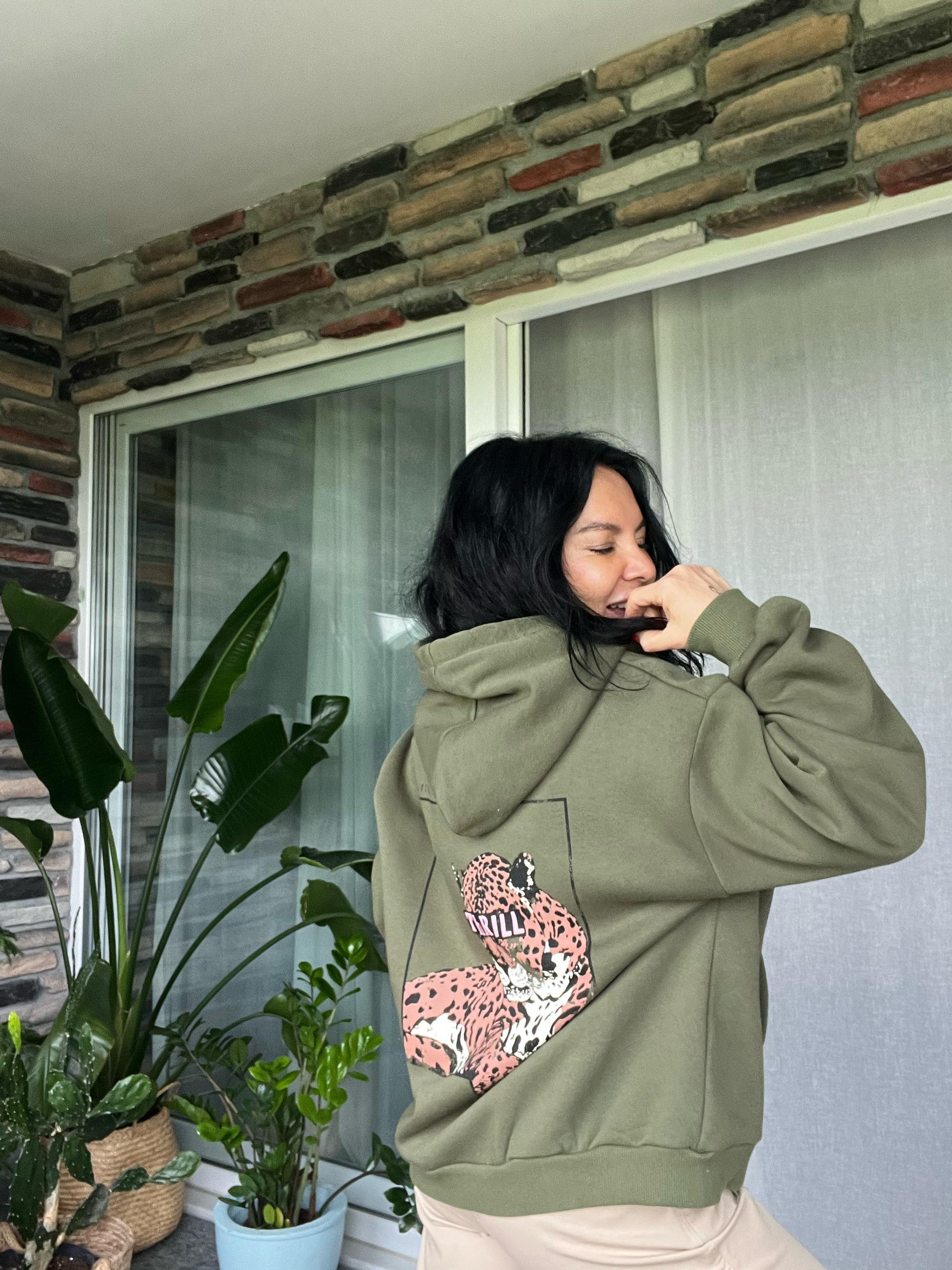 Sırtı Baskı Detay Sweatshirt