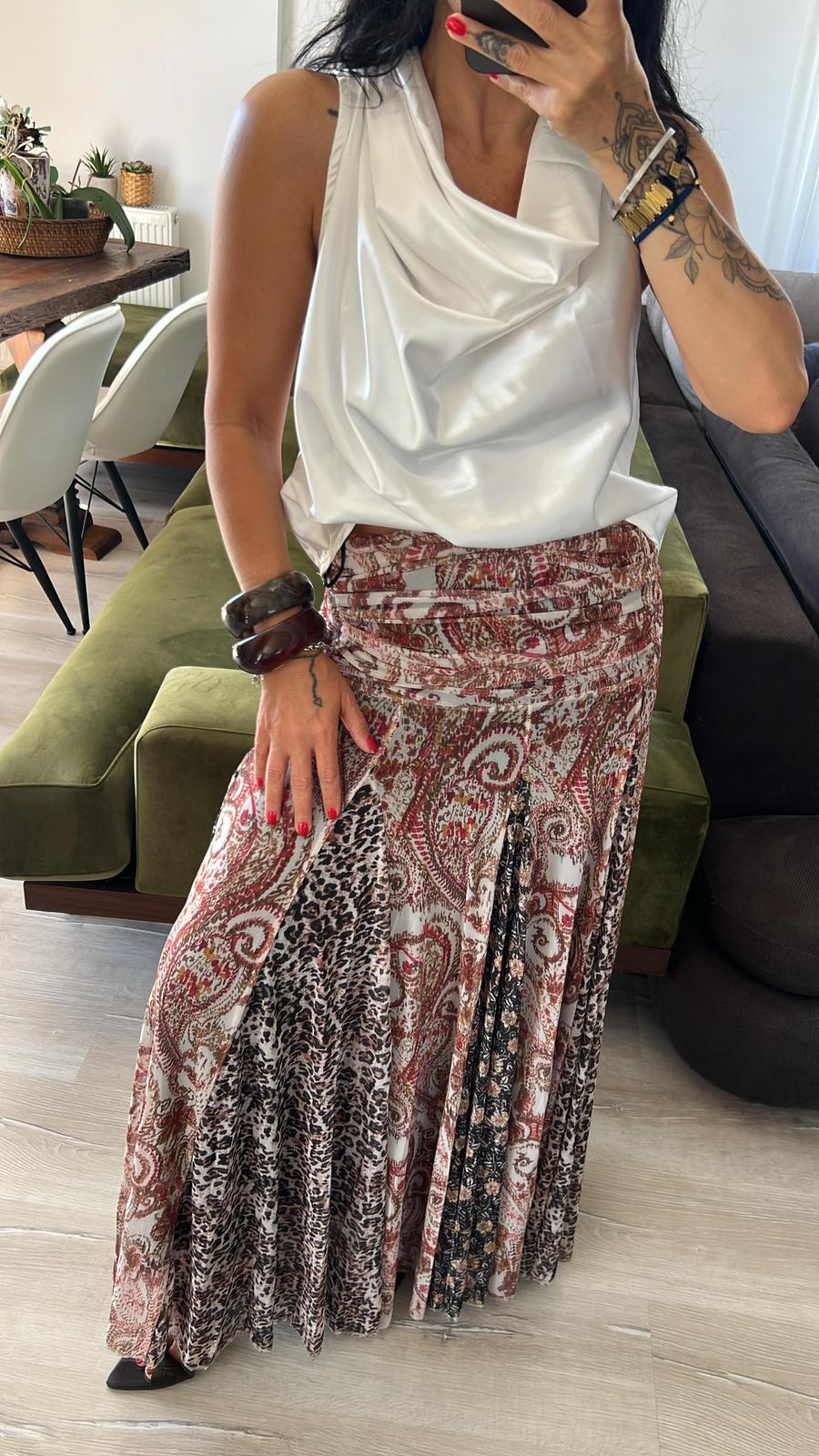 Saten Drape Bluz