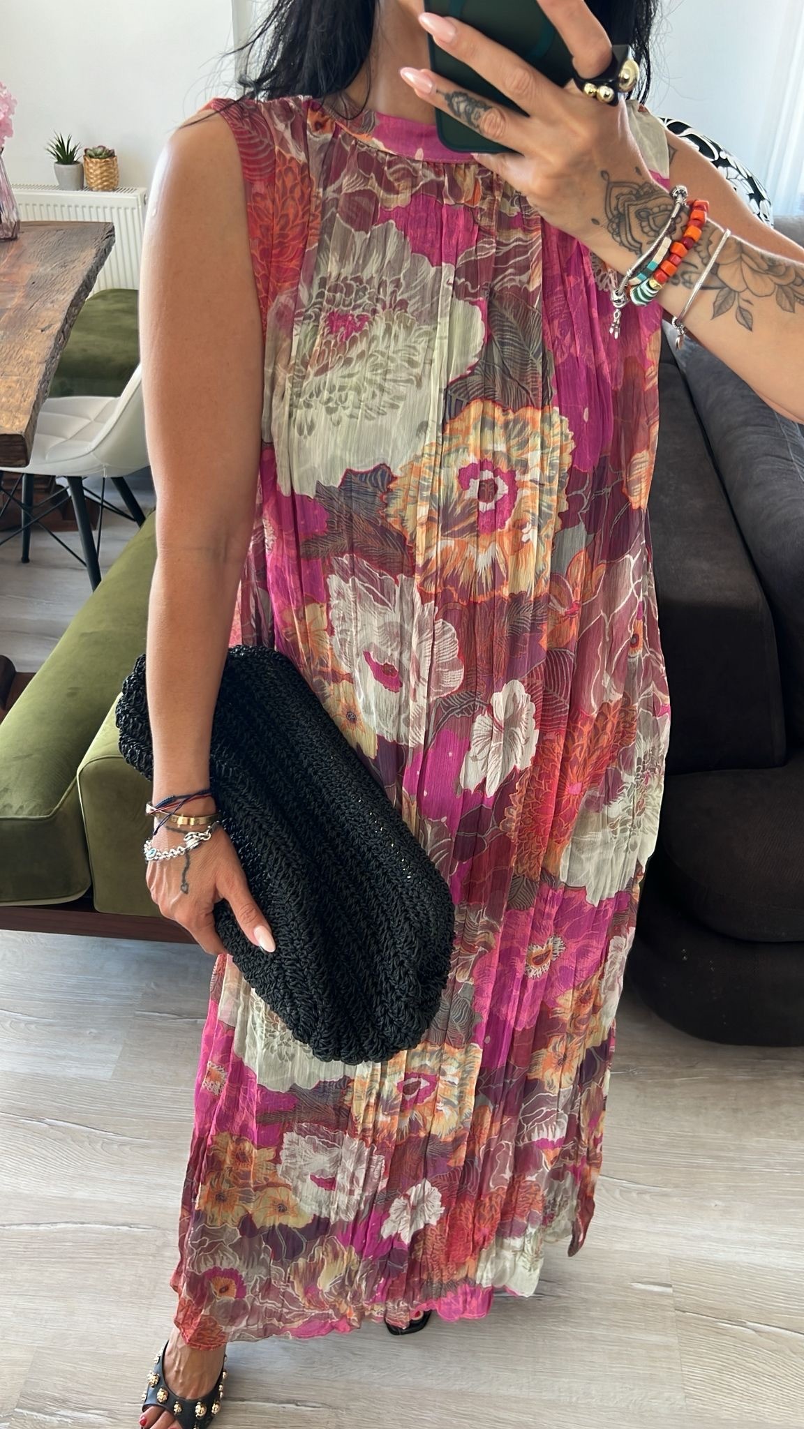 Siyah Örgü Clutch Çanta