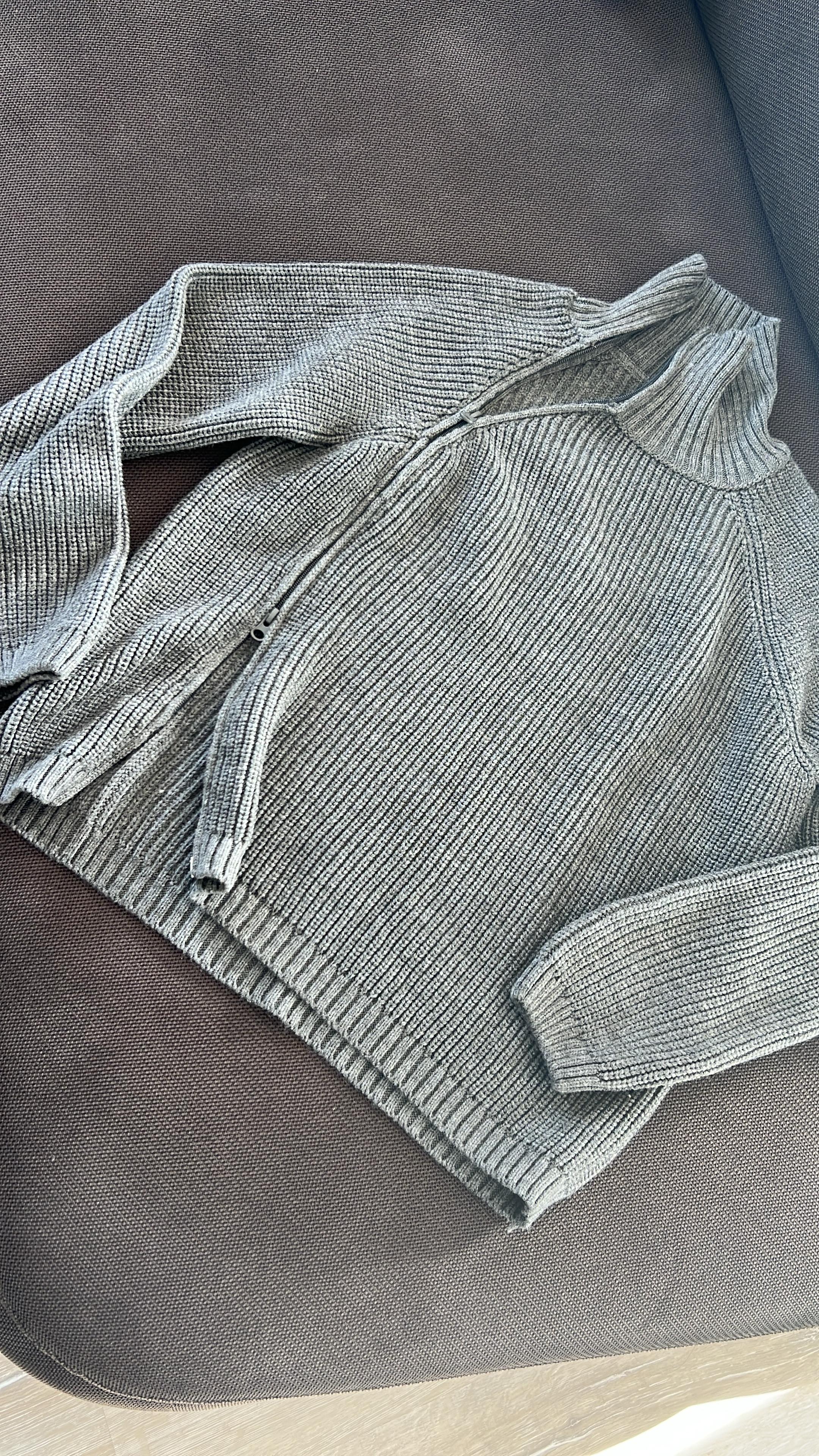 ZR Antrasit Gri Balıkçı Yaka Kazak