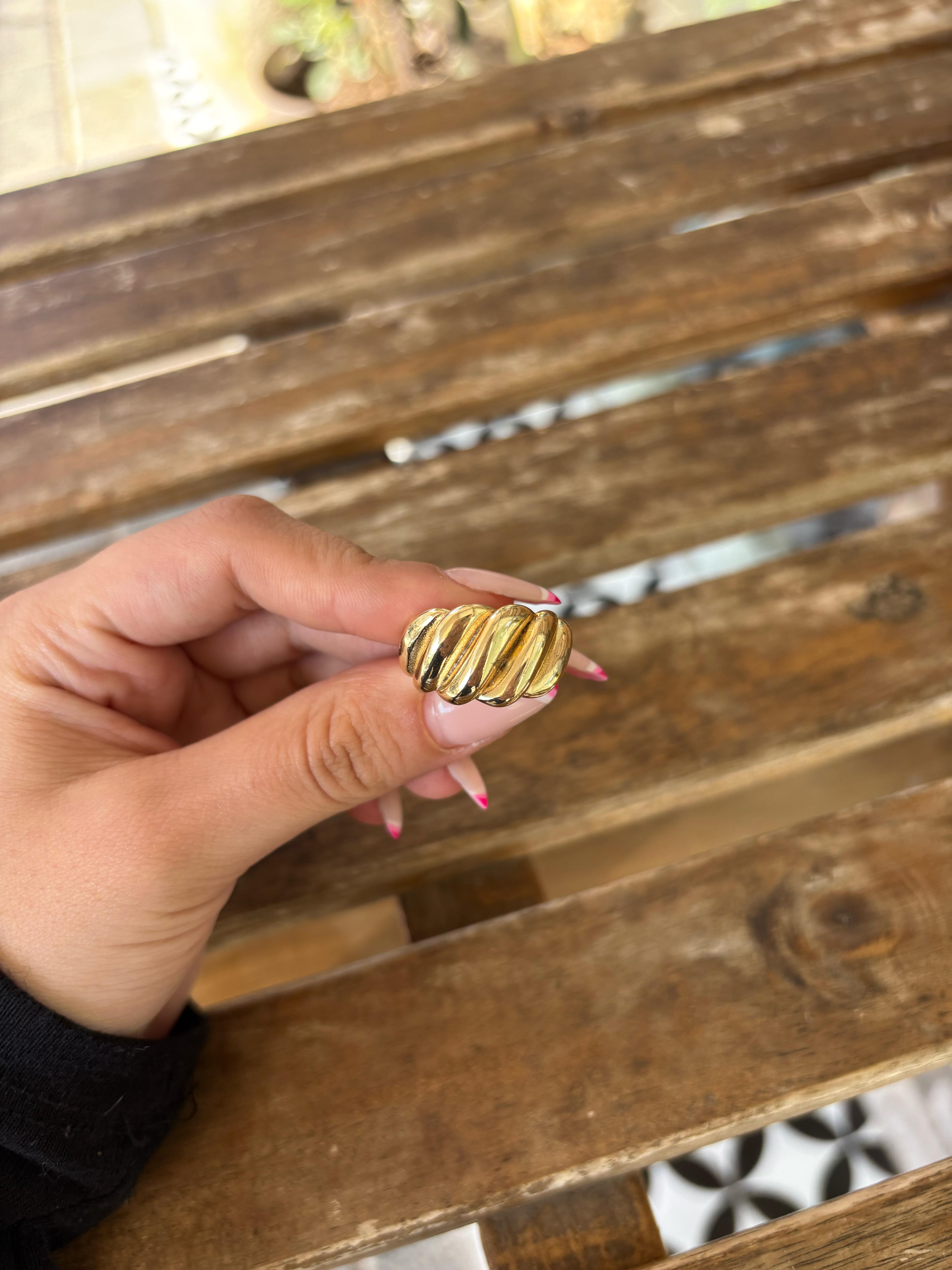 Gold Ayarlanabilir Burgu Yüzük