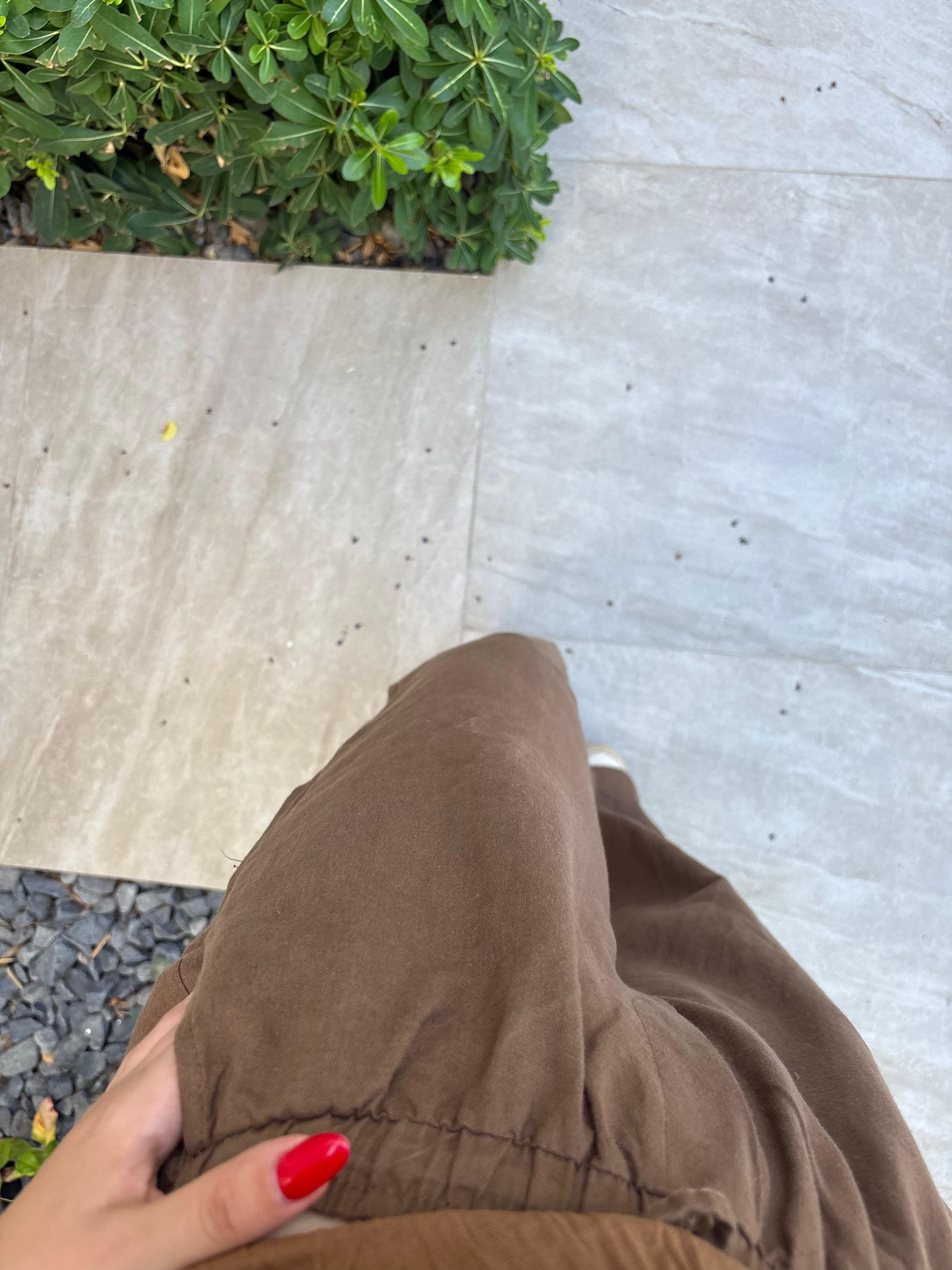 Bağcıklı Keten Pantolon