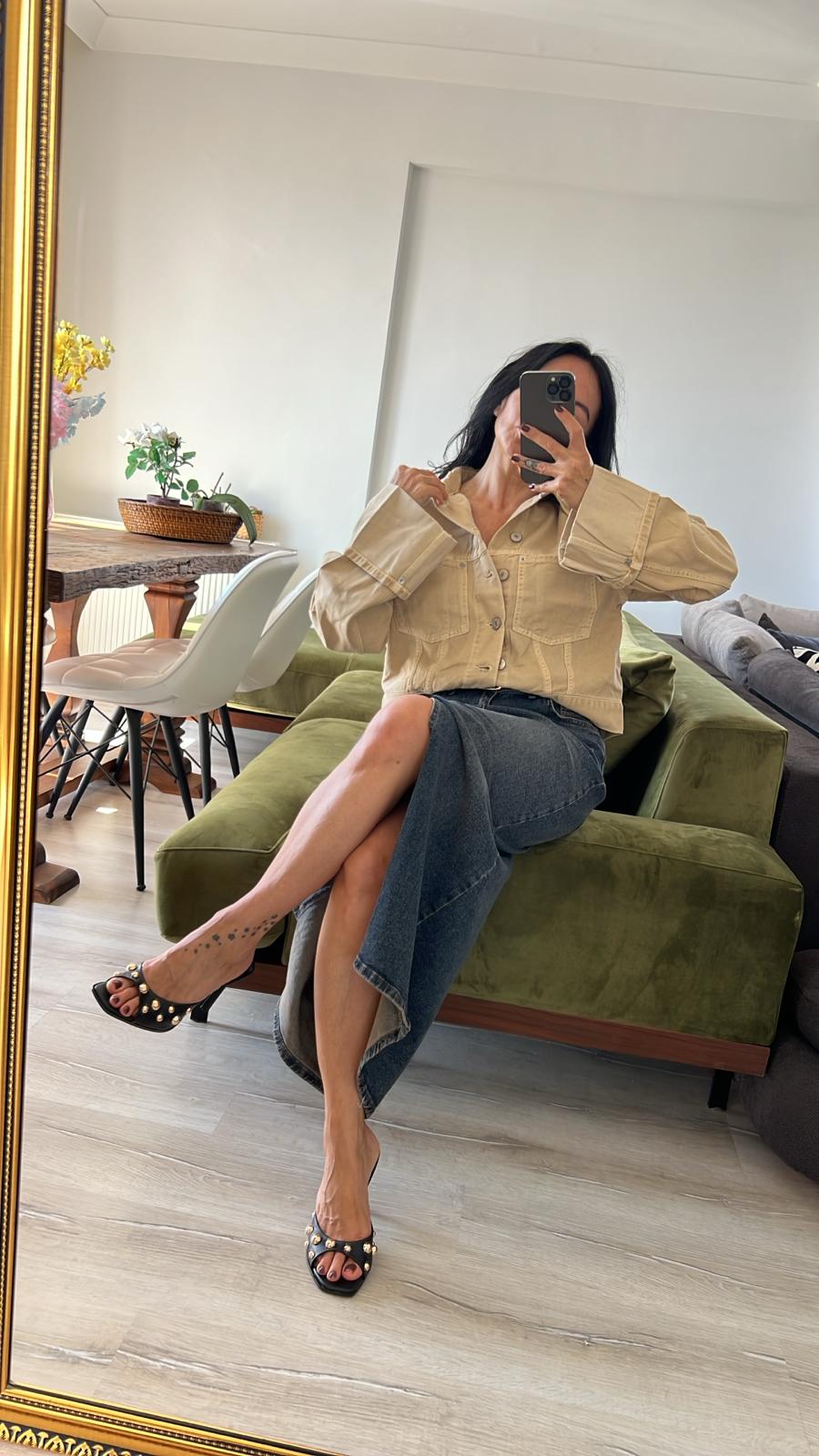 Orj Zr Bej Denim Ceket 