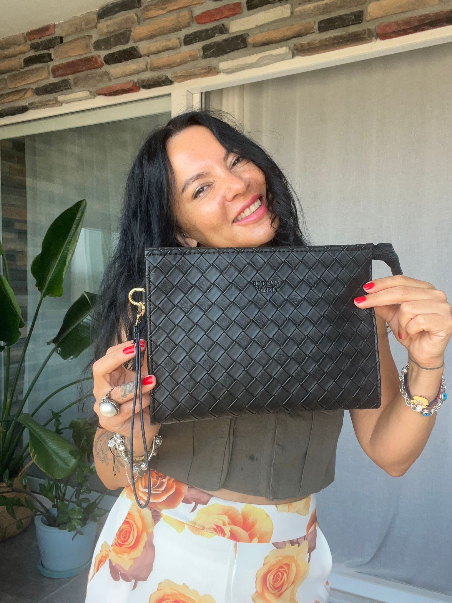 BV Marka Model Deri Clutch