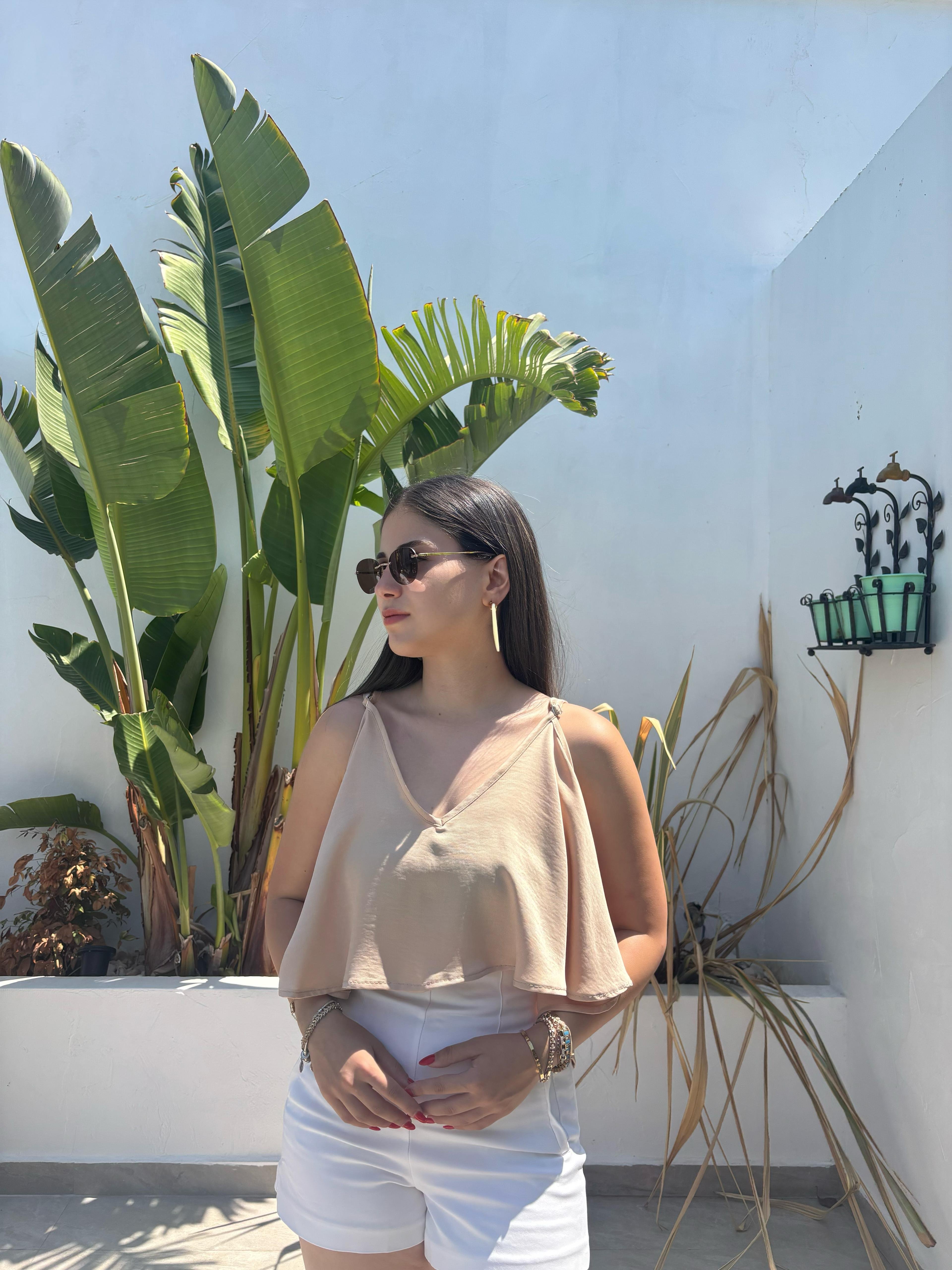  Askılı Crop Bluz