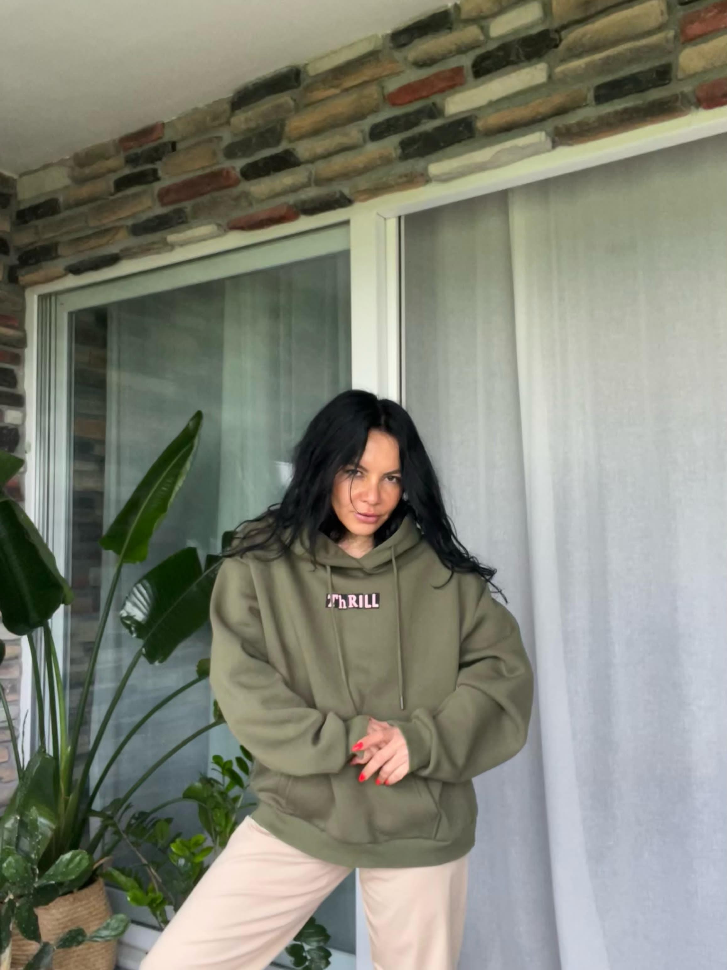 Sırtı Baskı Detay Sweatshirt