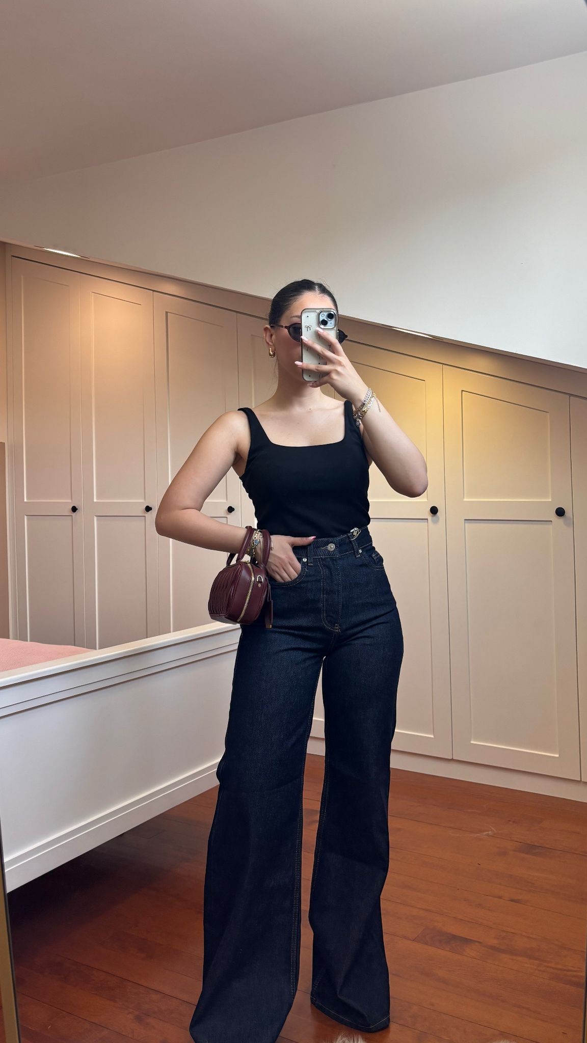 Dilvin Rins Yıkama Geniş Denim Pantolon