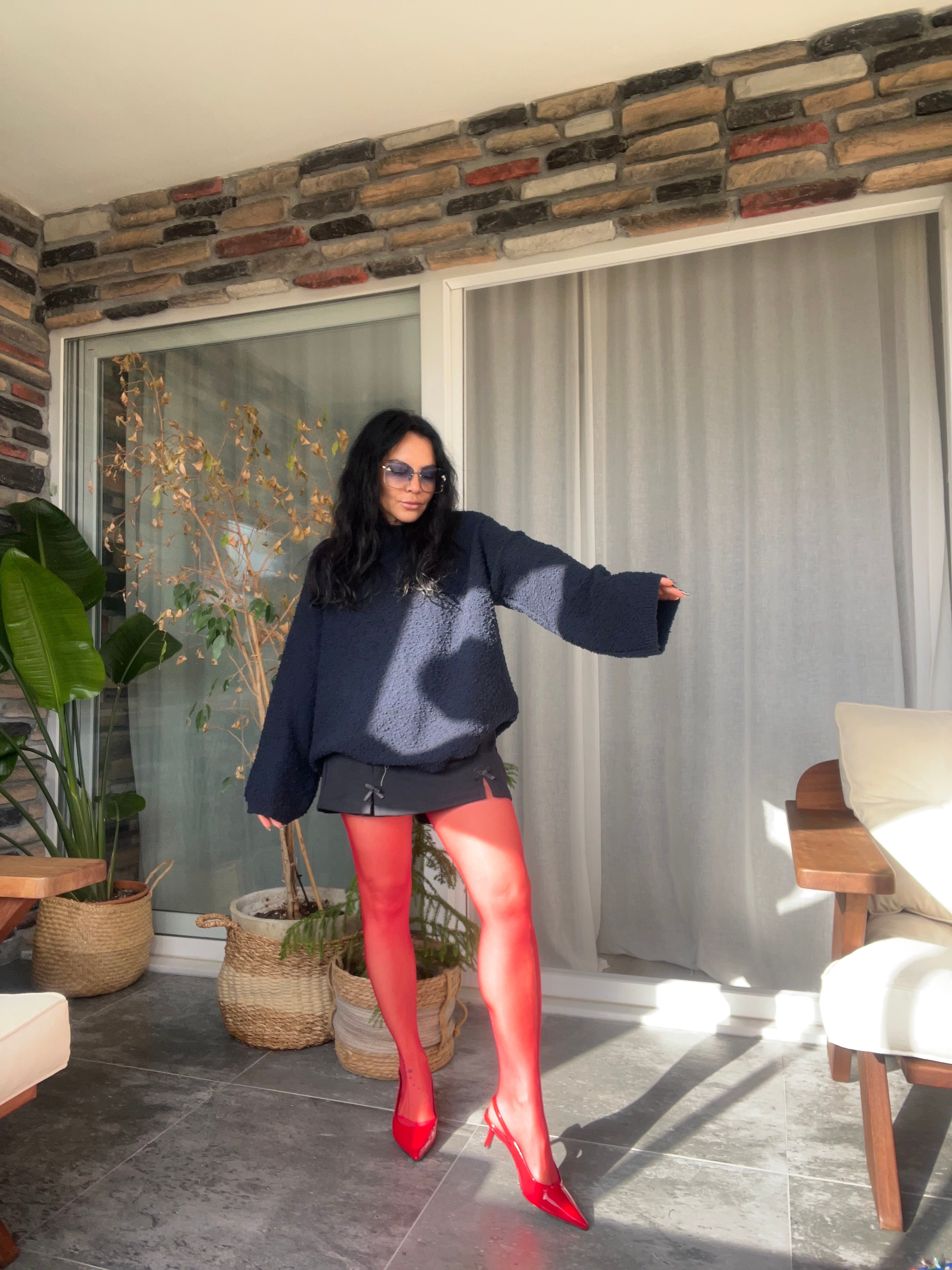 Fiyonk Detaylı Şort Etek 
