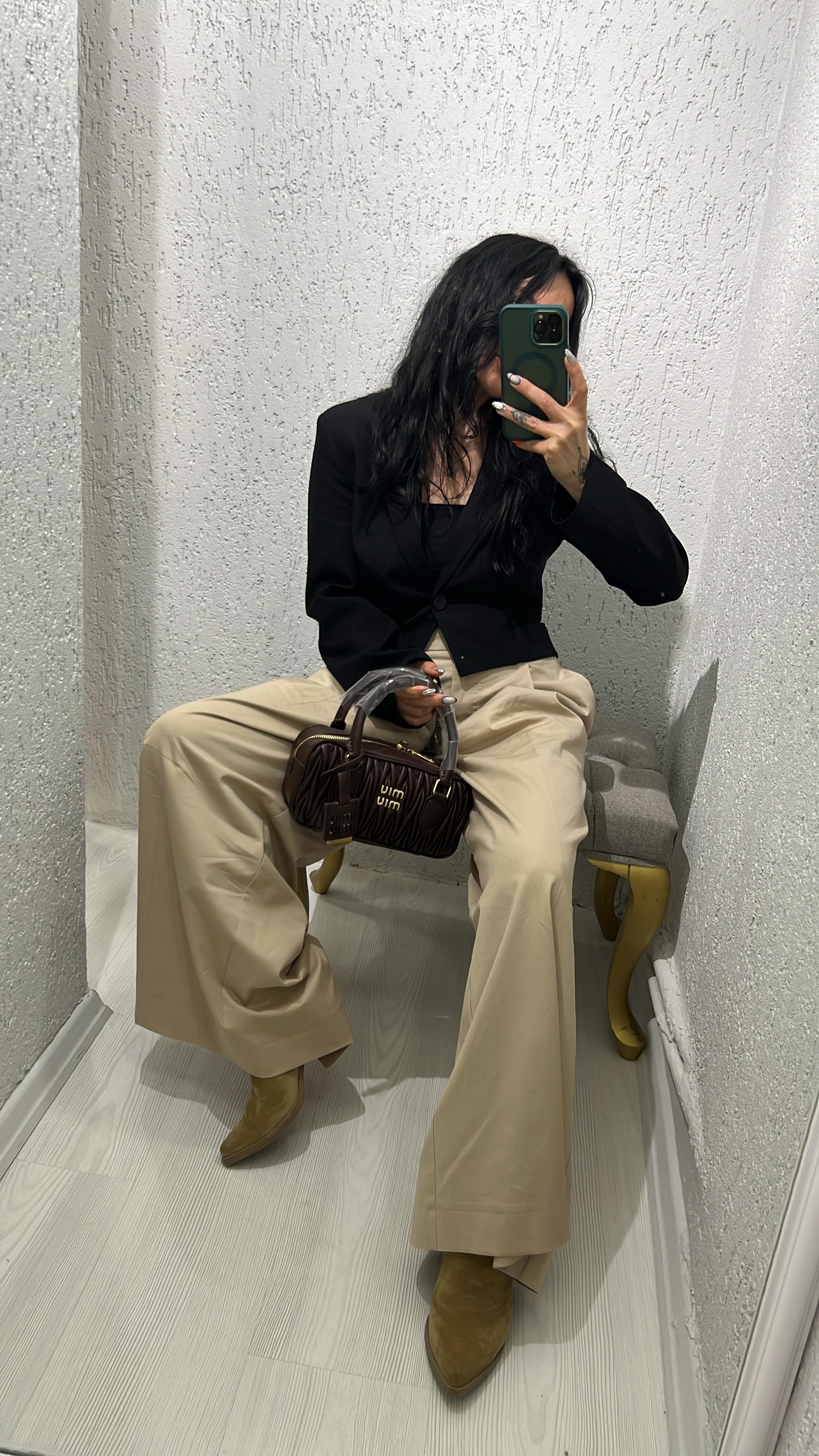 Pilili Geniş Paça Pantolon