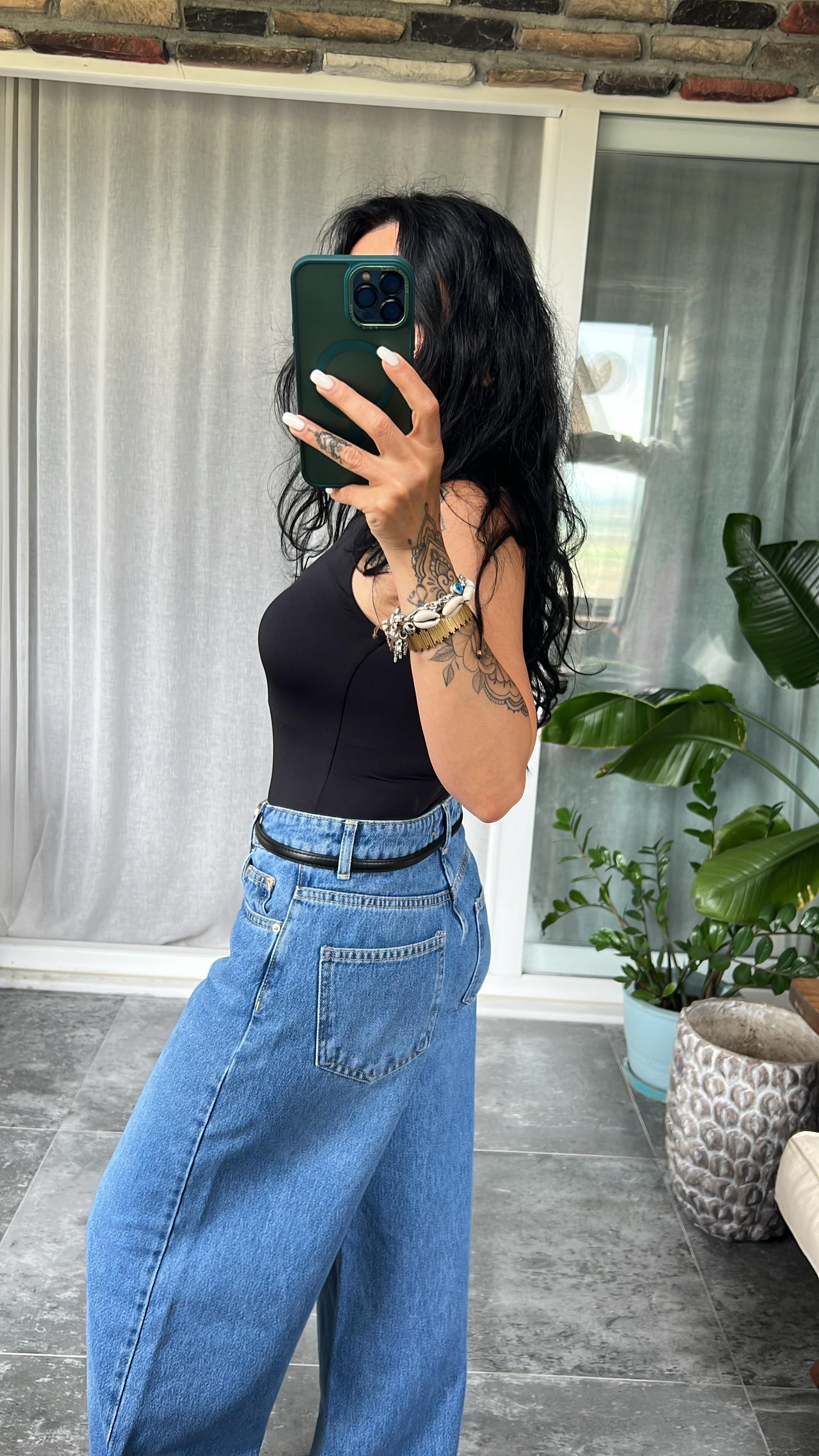 Halter Yaka Bodysuit
