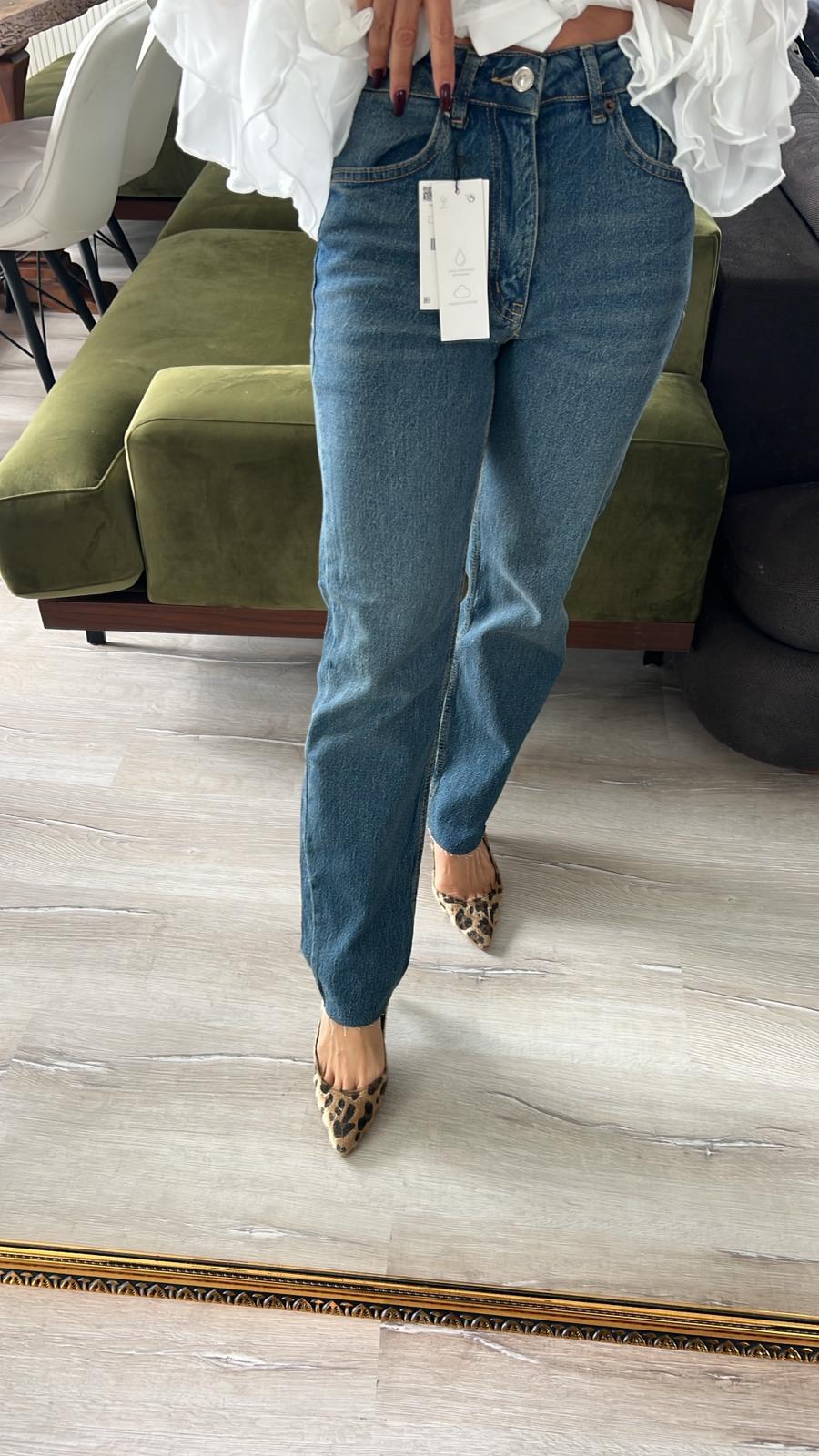 Zr Düz Kesim Orta Mavi Jean