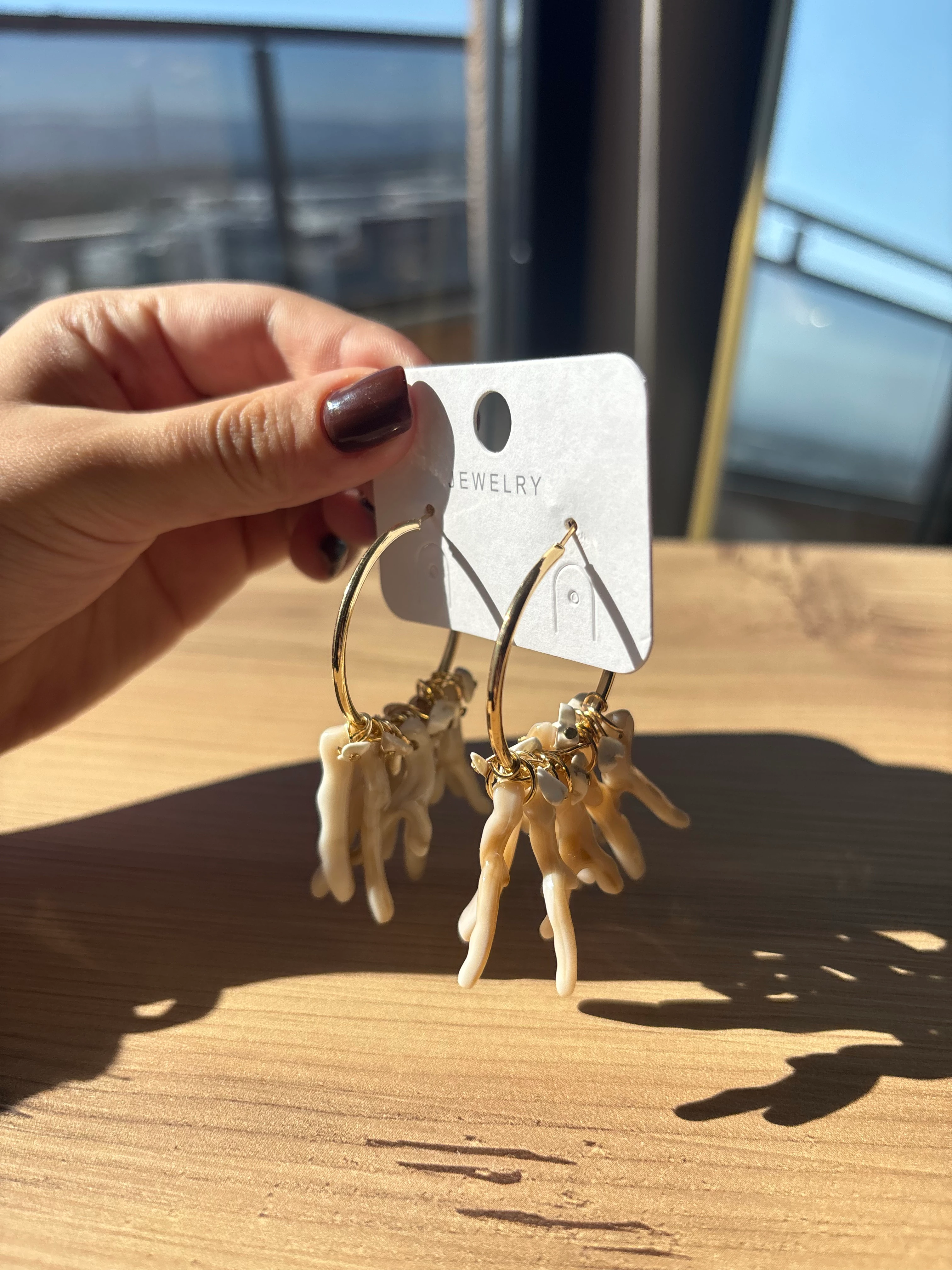 Dallı Sarkıt Büyük Halka Küpe