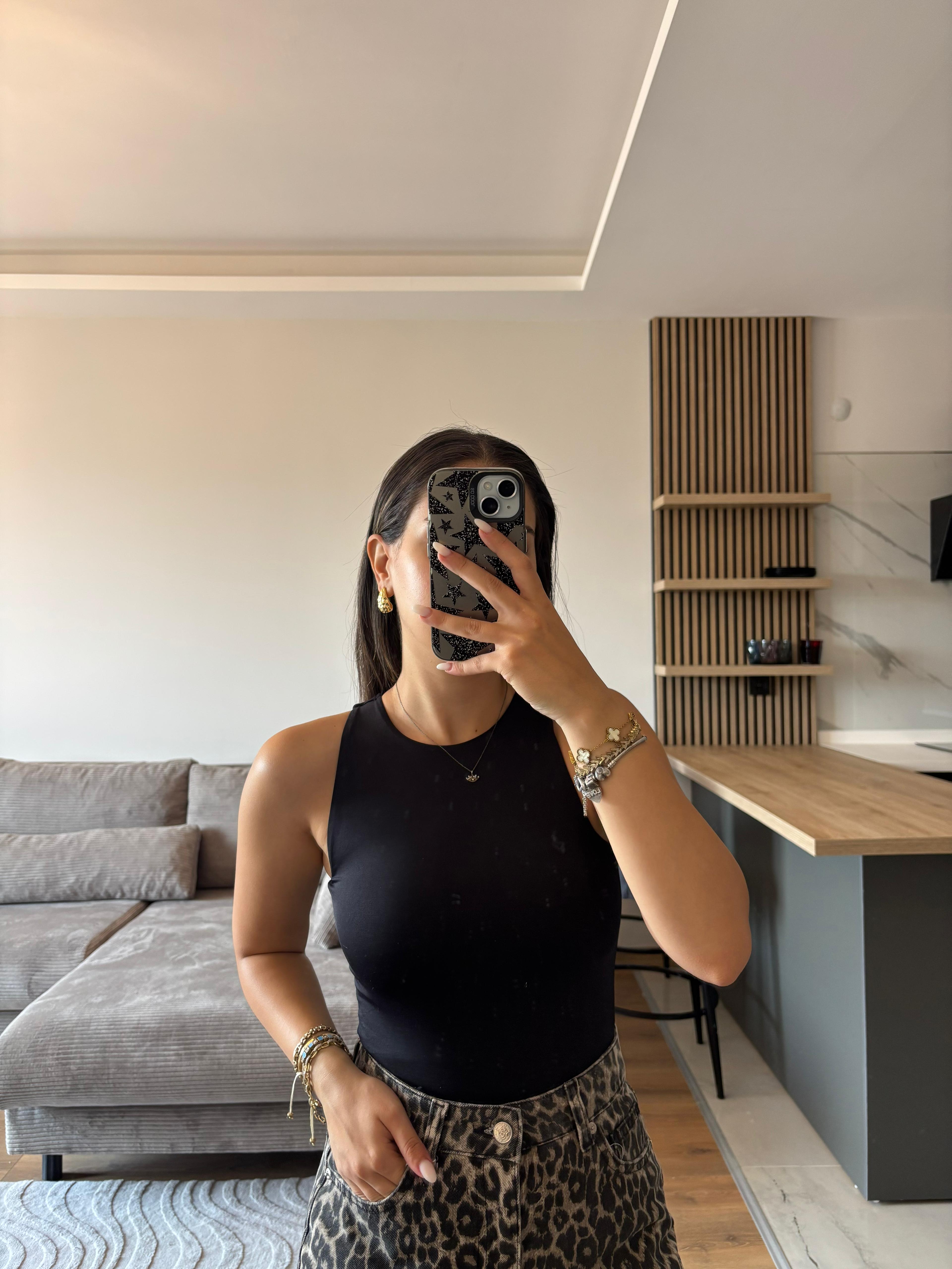Halter Yaka Bodysuit