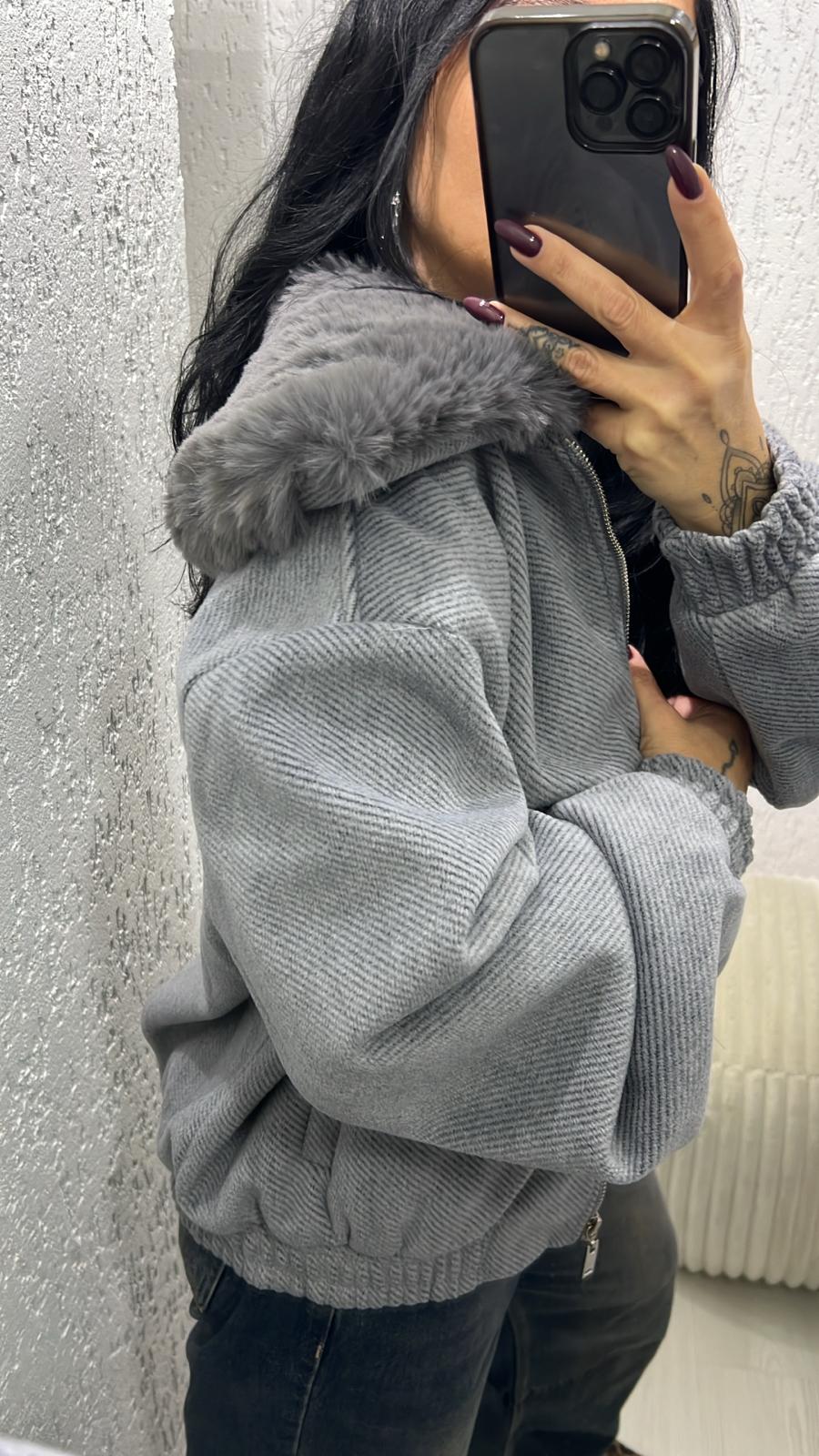 Yaka Kürklü Bomber Ceket