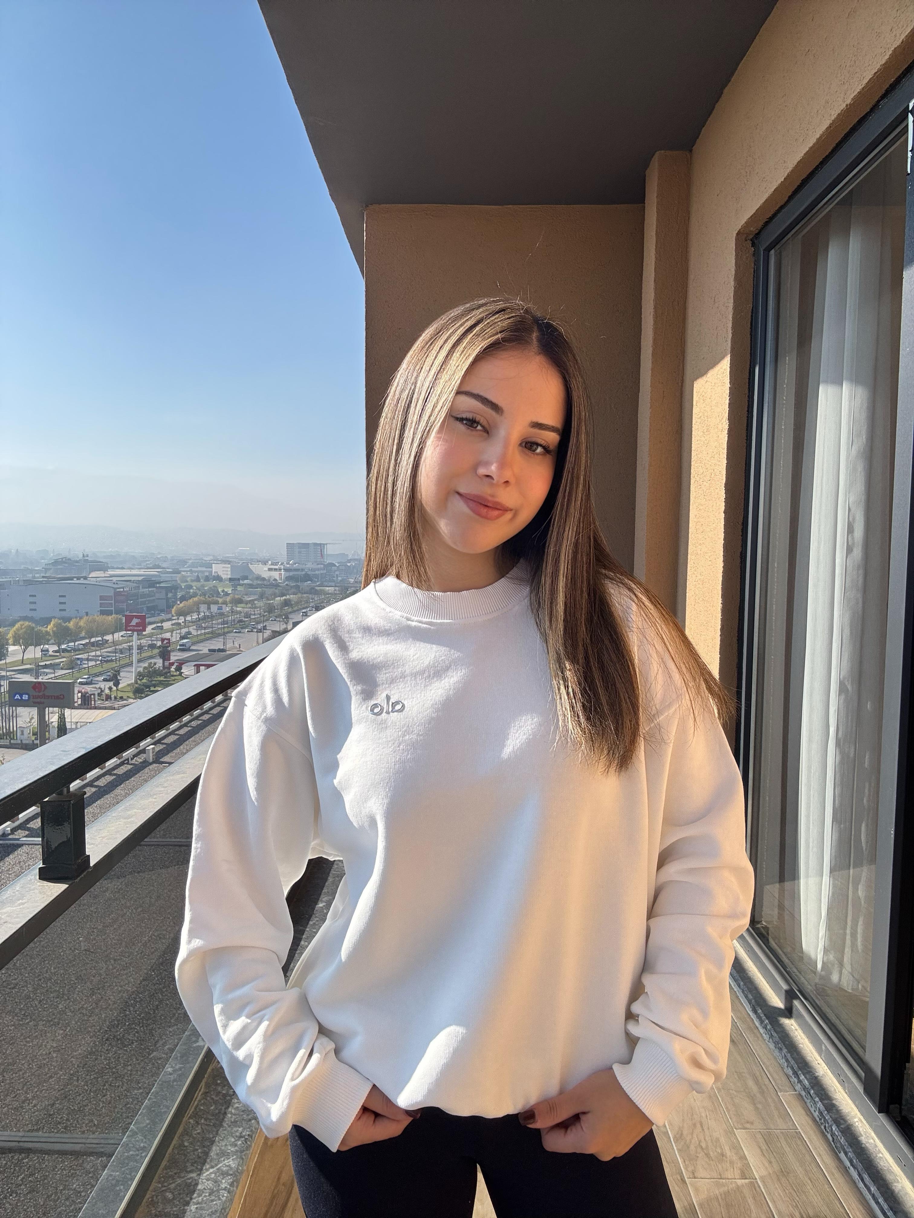 Alo Beyaz Sweatshirt