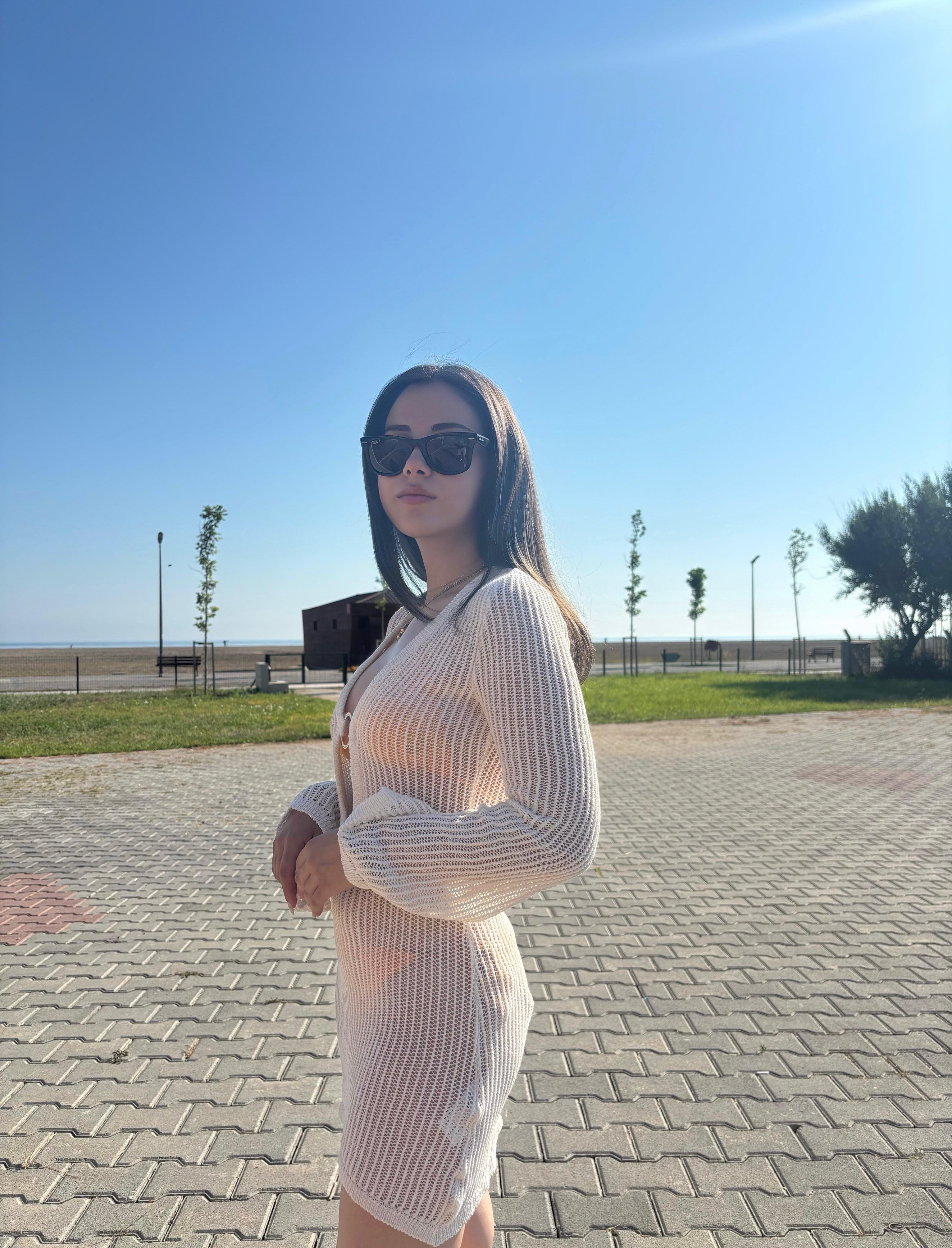 Halka Tokalı Örgü Mini Elbise