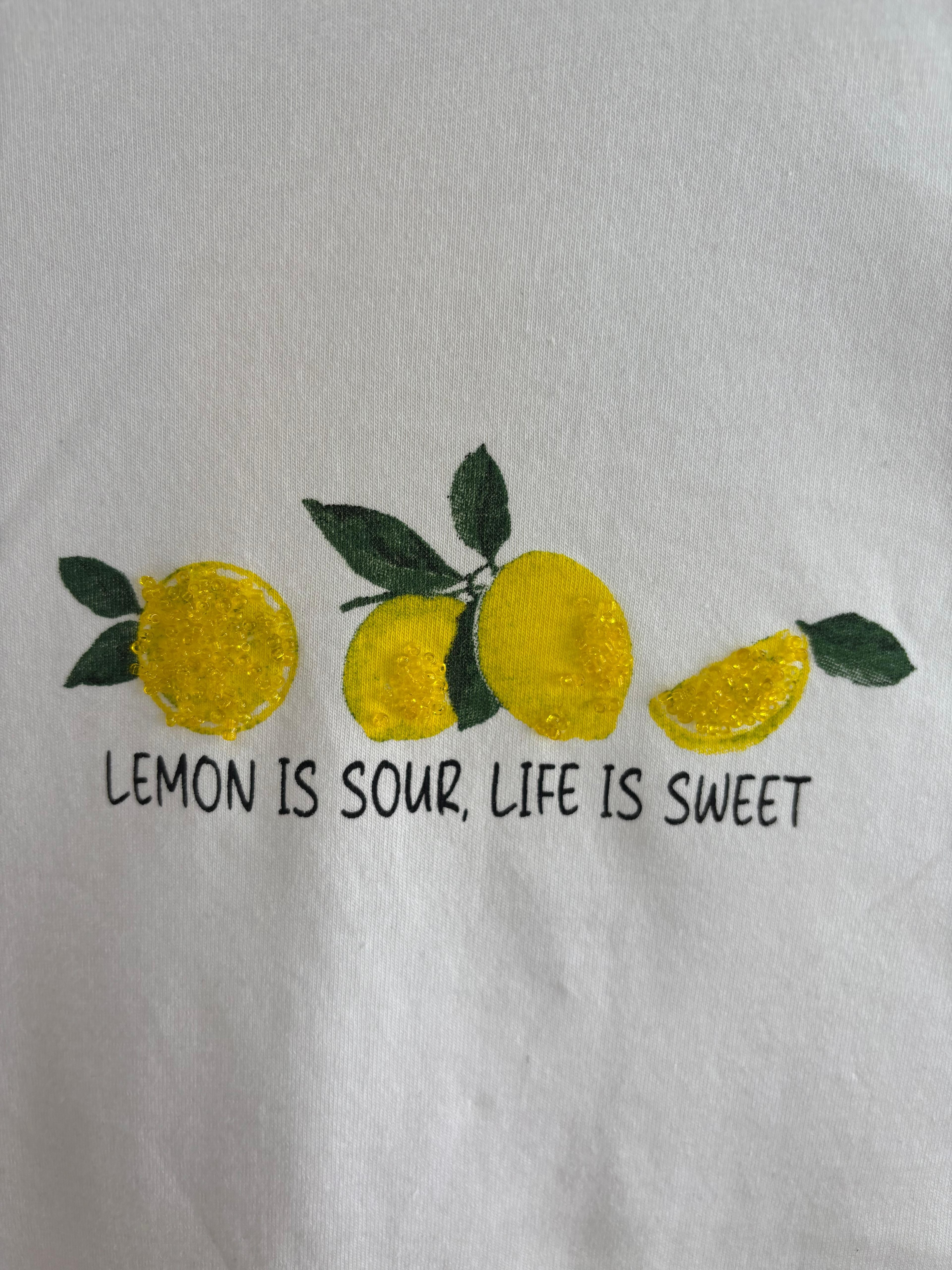 Limon Baskılı Bisiklet Yaka Tişört