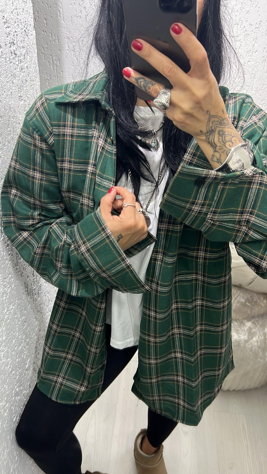 Ekose Gömlek  - Yeşil