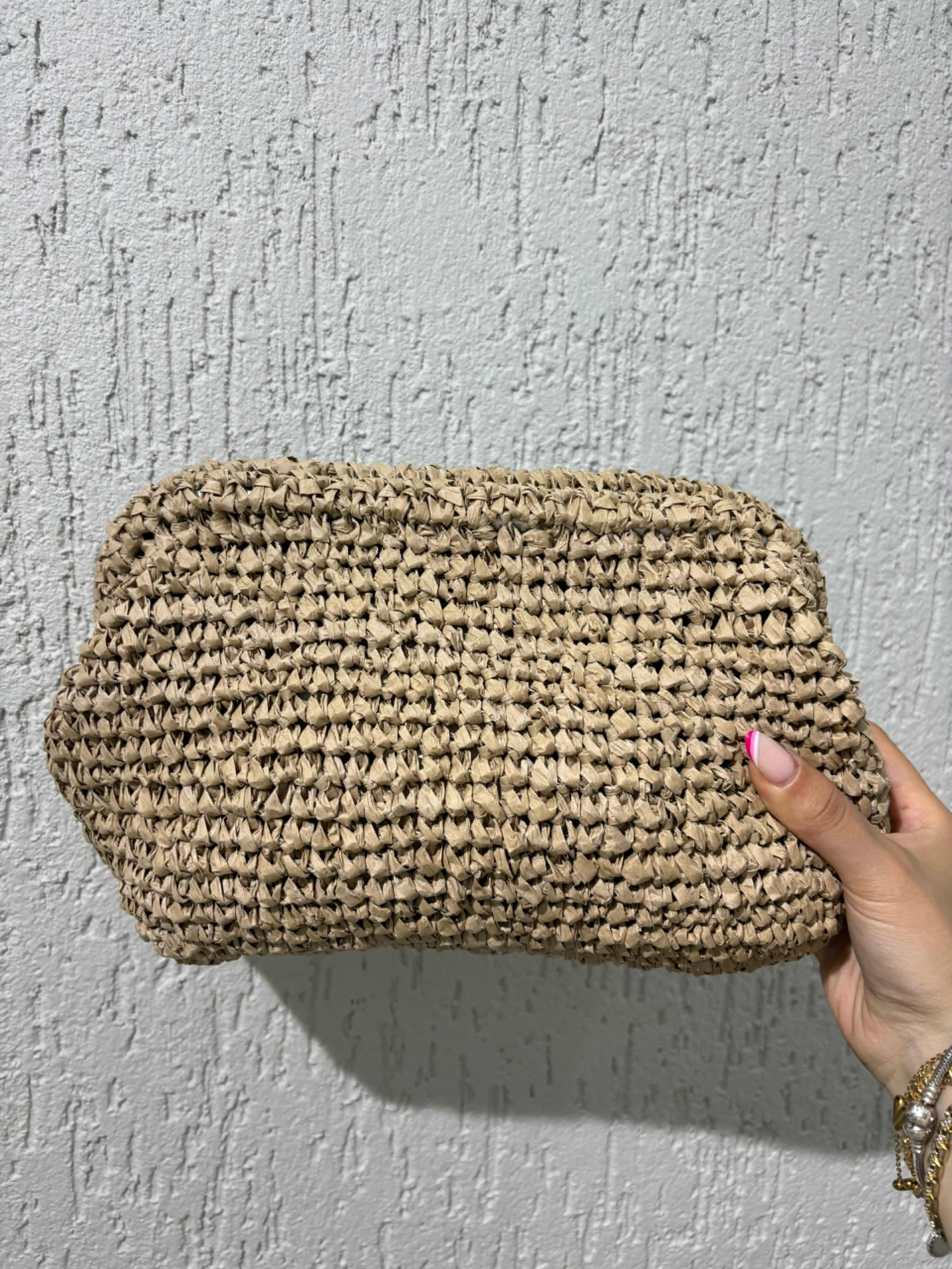 Hasır Clutch Çanta